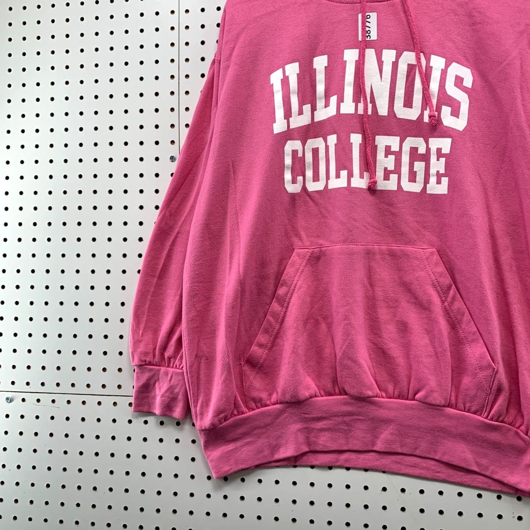 Pinko VINTAGE Illinois College Hoodie Sweatshirt Womens XL Pink Hooded Pullover Size XL / US 12-14 / IT 48-50 - 3 Thumbnail