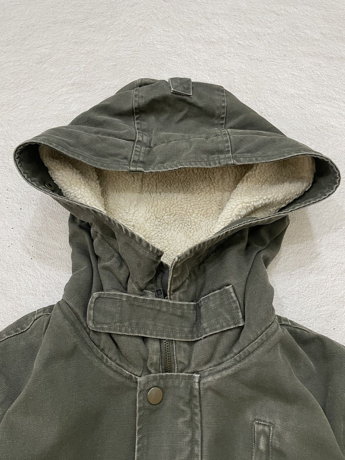 Japanese Brand Vintage Military Style Hooded Parka Olive Green Fleece Lined Size US L / EU 52-54 / 3 - 5 Thumbnail