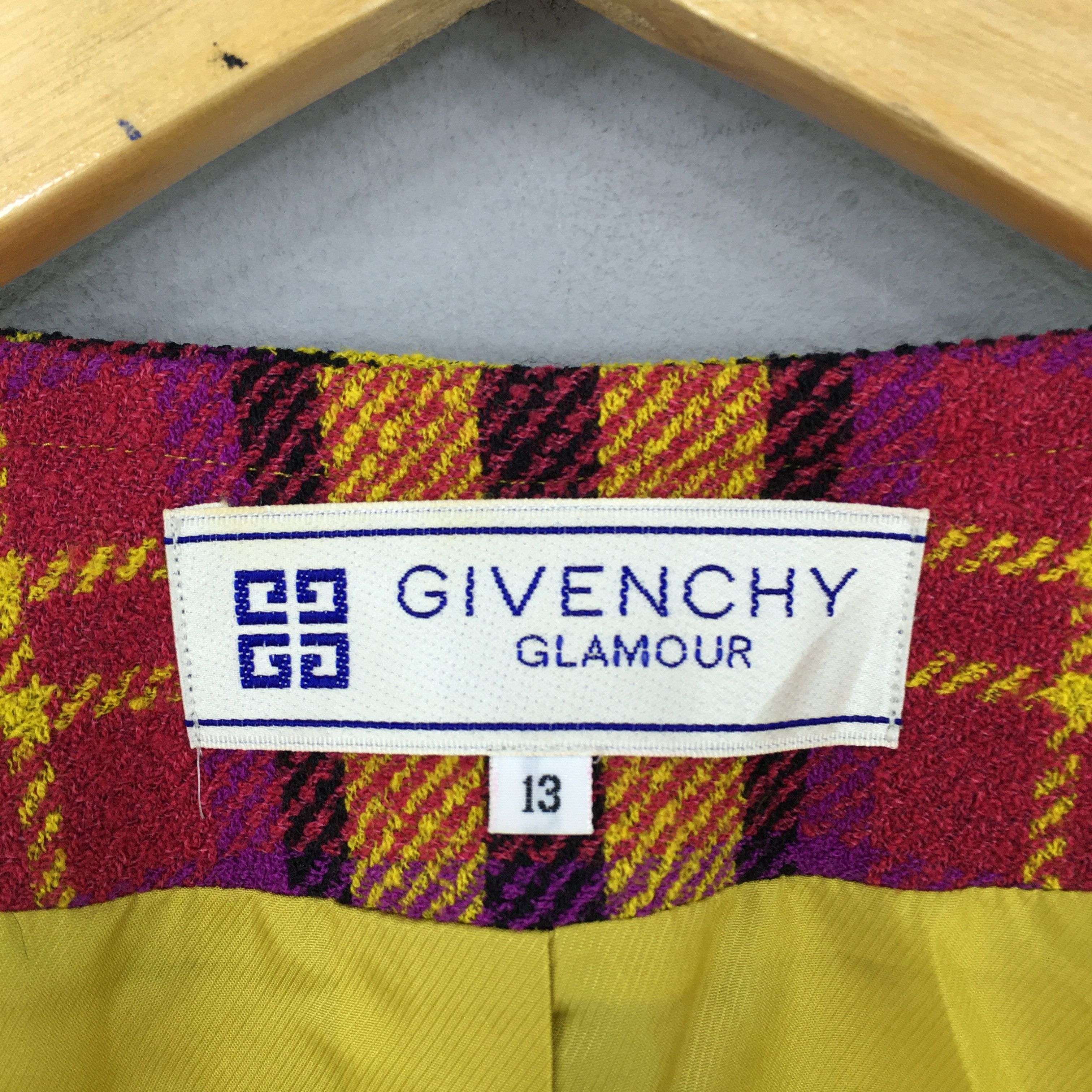 Designer × Givenchy × Vintage Vintage 90's Givenchy Checkered Women Coat Medium Size M / US 6-8 / IT 42-44 - 7 Thumbnail