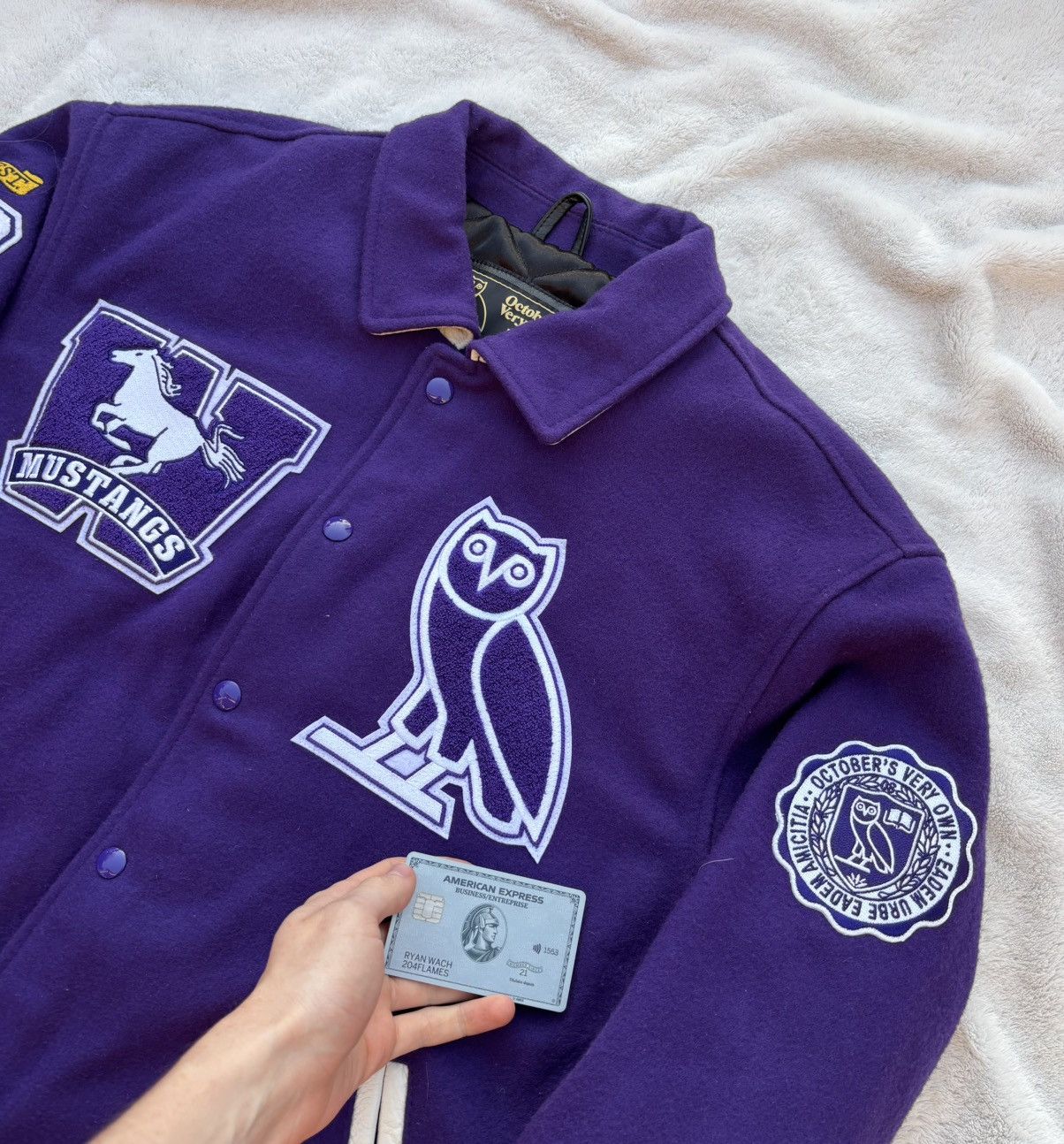 October's Very Own OVO x Western University Purple Varsity Jacket Size US S / EU 44-46 / 1 - 2 Thumbnail