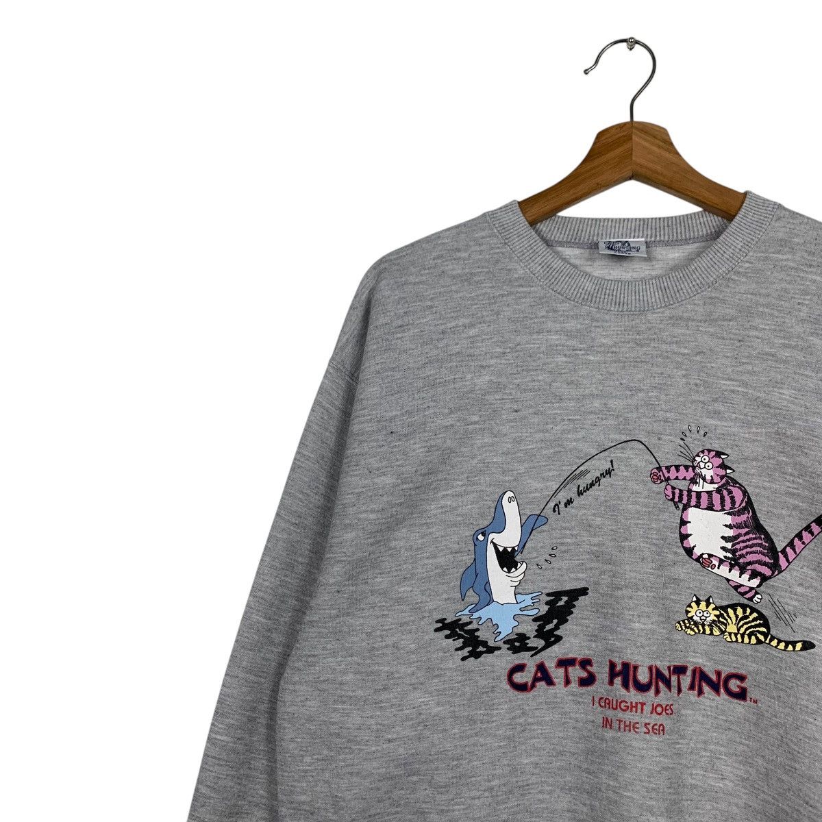 Cartoon Network CATS HUNTING Hawaii Graphics Printed Sweatshirts #1677-C75 Size US L / EU 52-54 / 3 - 6 Thumbnail