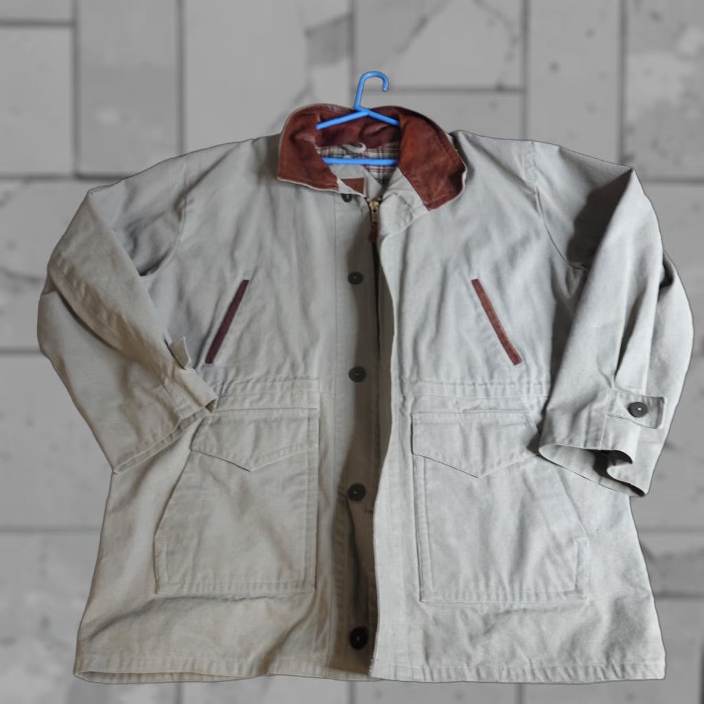 Vintage VINTAGE Outback Trading Jacket 2XL Gray Beige Canvas Coat Men Chore Military Jacket Size US XXL / EU 58 / 5 - 1 Thumbnail