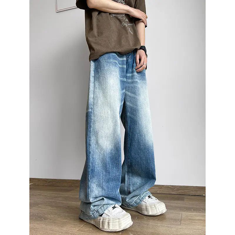 Japanese Brand × Jean Retro loose tie dye straight leg micro flared jeans Size US 32 / EU 48 - 2 Thumbnail