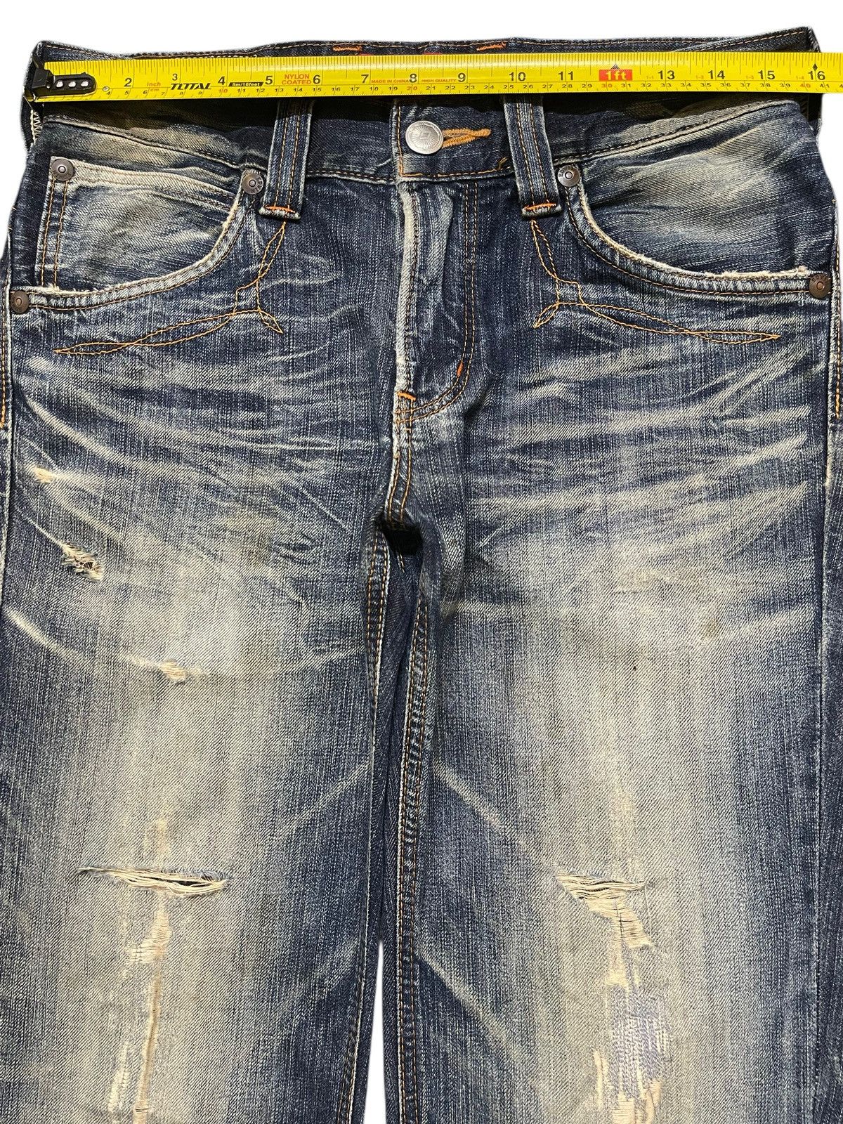 Edwin Edwin XV Exclusive Vintage Blue Mud Wash Distressed Baggy Size US 31 - 11 Thumbnail