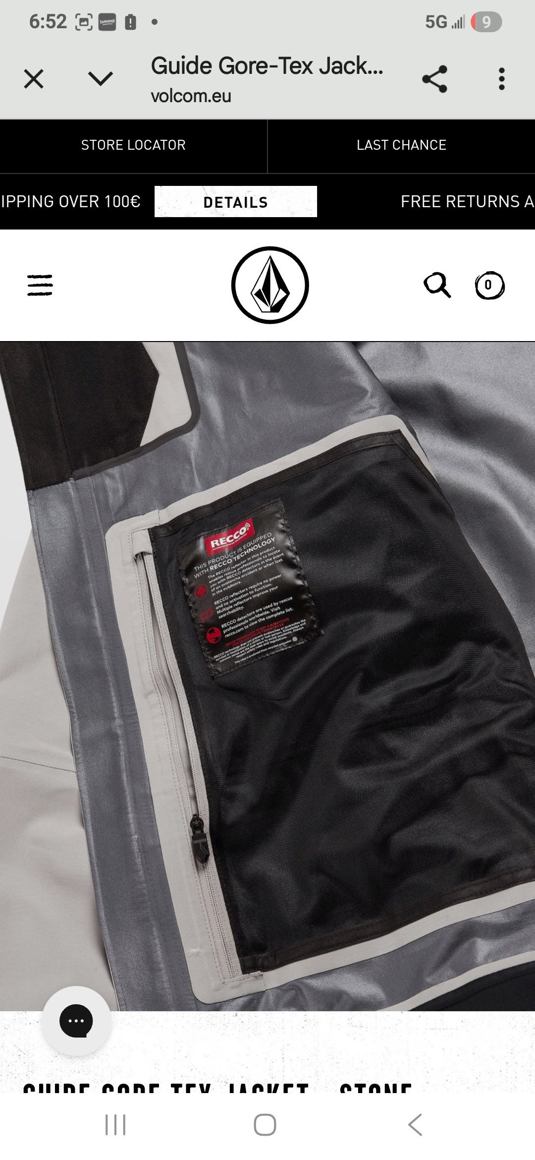 Volcom ​Volcom Gore-Tex Balface Guide Jacket & pants (Size Small) Size US S / EU 44-46 / 1 - 9 Thumbnail