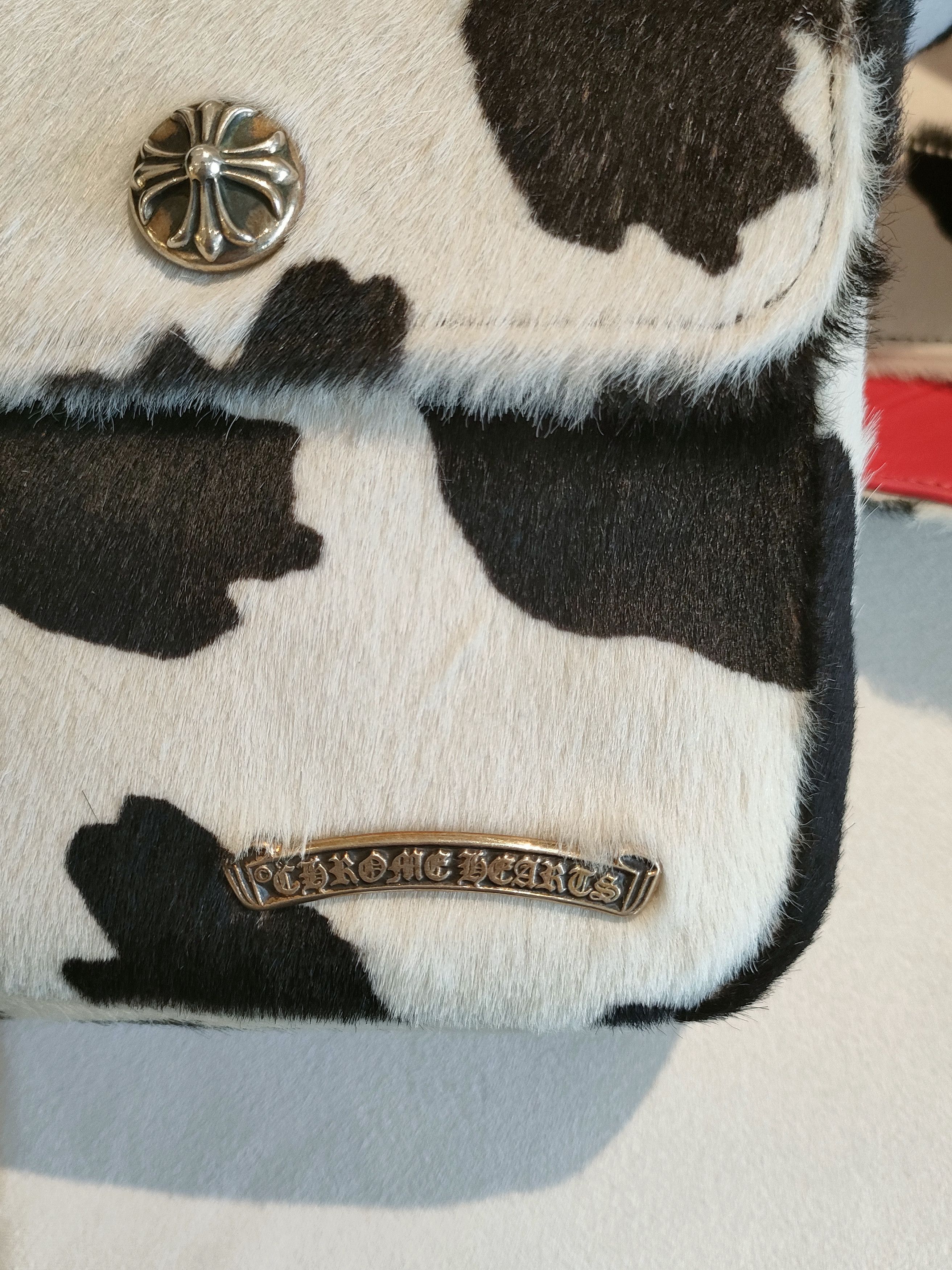 Chrome Hearts Pony Hair Cow Stripe Hot Pot Crossbody Bag