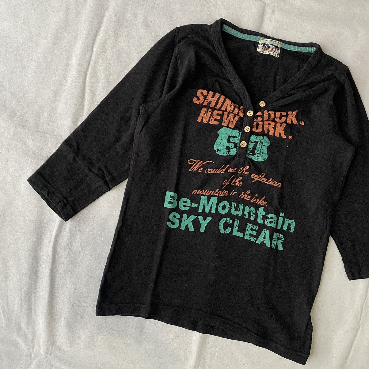 If Six Was Nine × Japanese Brand Y2K New York Trekker Be Mountain Retro Adventure Henley Tees Size US M / EU 48-50 / 2 - 3 Thumbnail