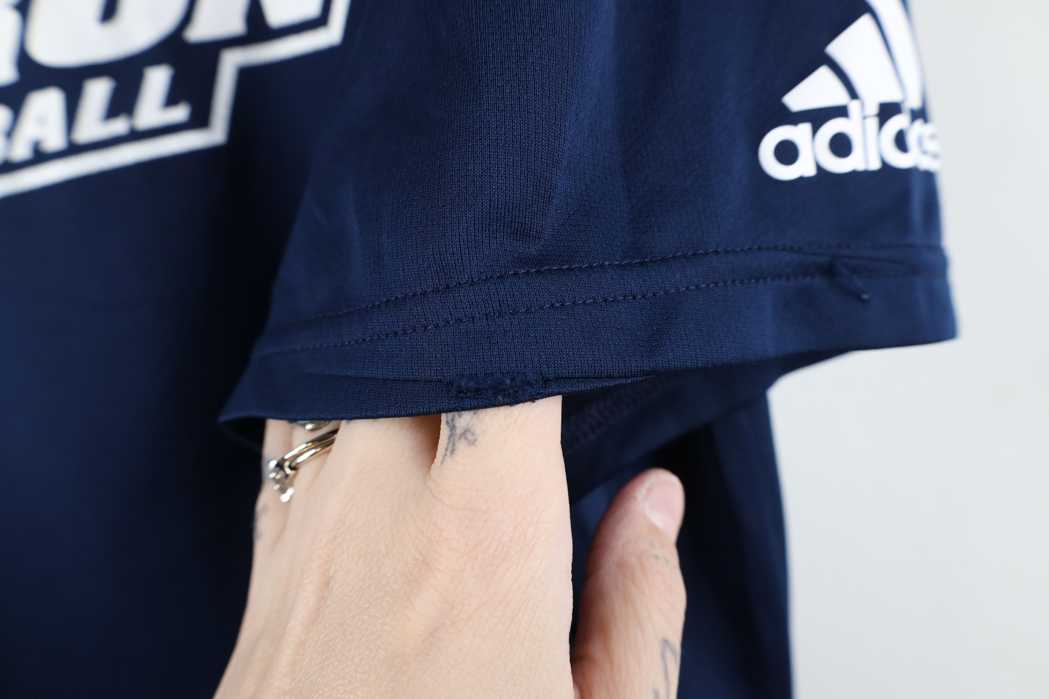 Adidas Adidas University of Akron Baseball Knit T-Shirt Navy Blue Size US XL / EU 56 / 4 - 6 Thumbnail