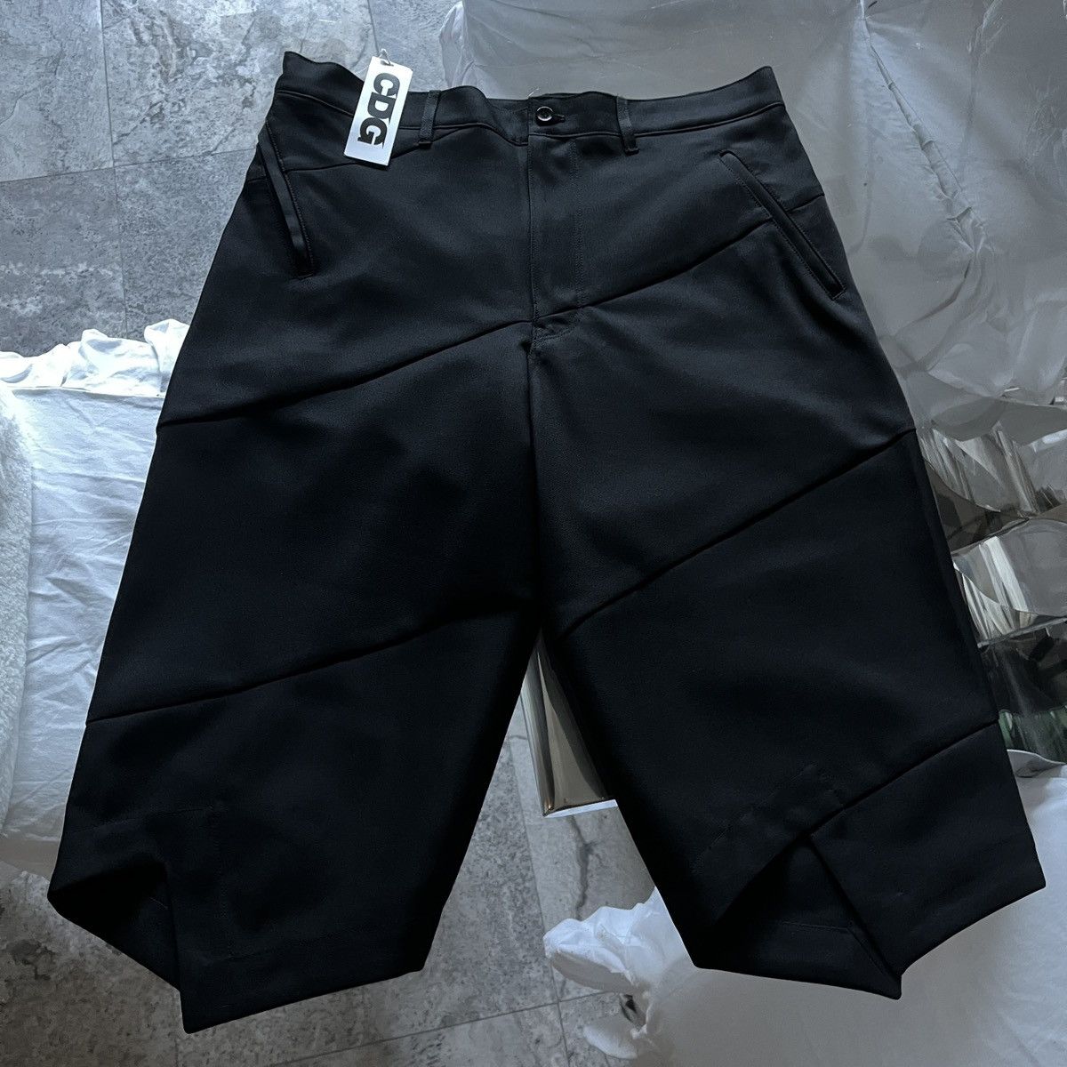 Pre-owned Comme Des Garçons Cdg Black Commes Des Garcons Twist Ester Cropped Pants