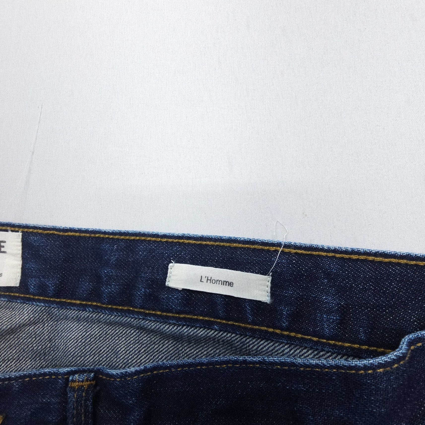 Frame VINTAGE Frame L'Homme Straight Jeans Mens 36 x 28" Dark Wash Blue Point Reyes USA Made Size US 36 / EU 52 - 4 Thumbnail
