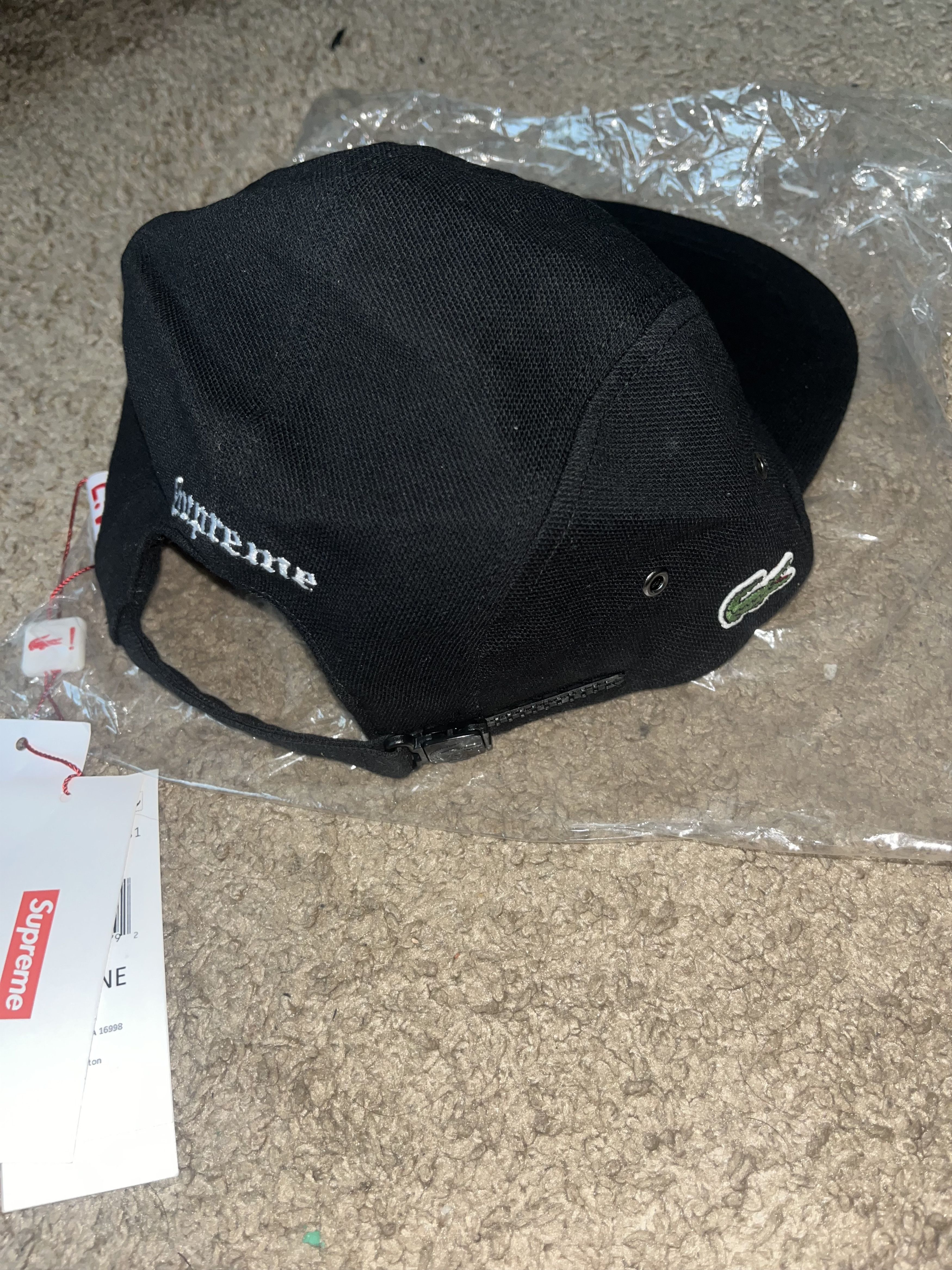 Lacoste × Supreme Supreme Lacoste Pique Knit Camp Cap Size ONE SIZE - 3 Thumbnail