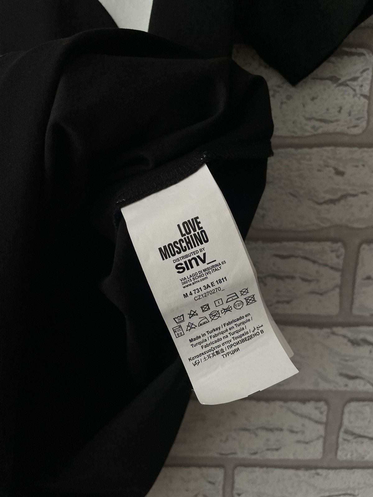 Designer × Moschino Love Moschino Black T Shirt Tee Size US M / EU 48-50 / 2 - 5 Thumbnail