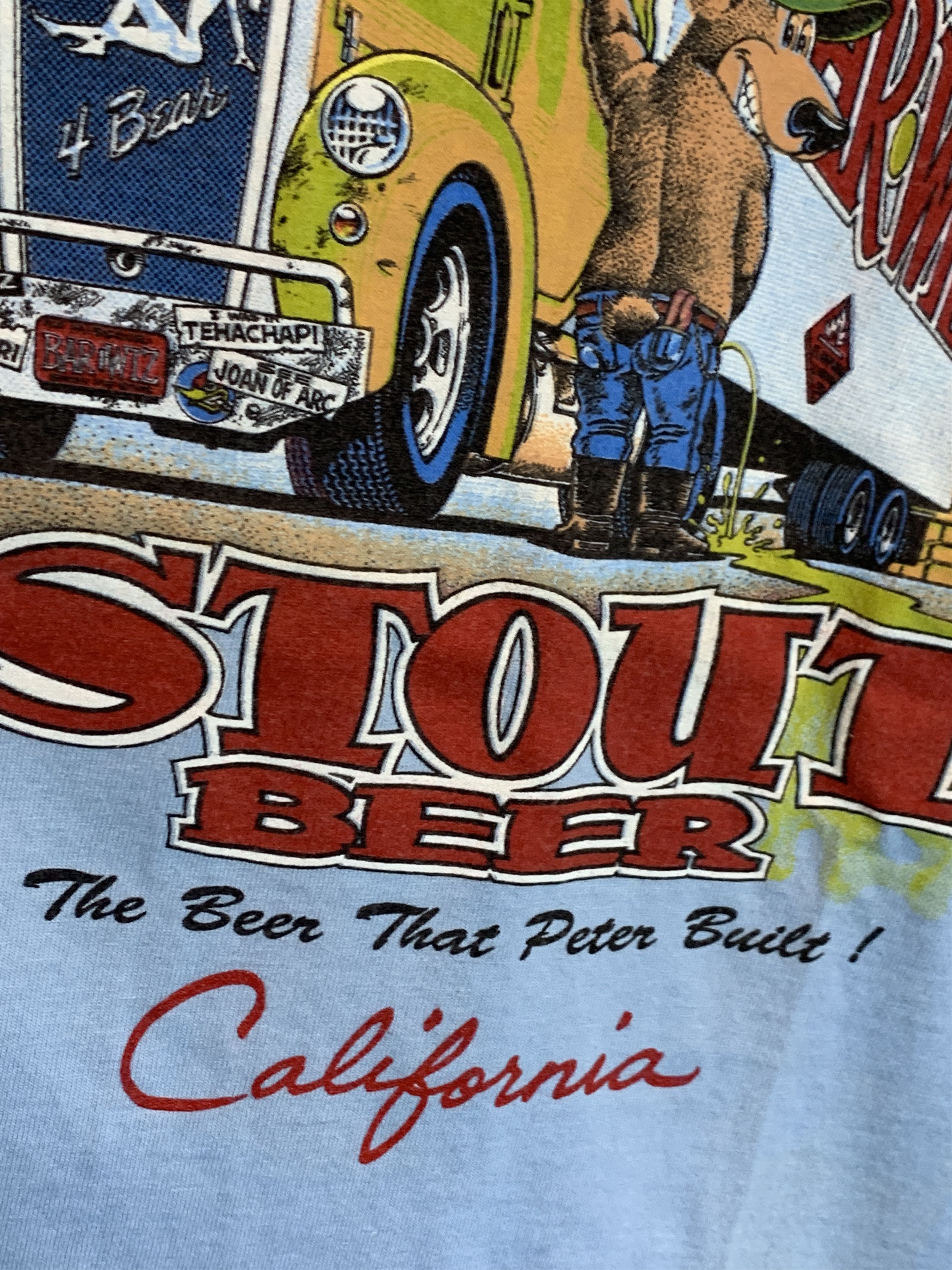 Vintage RARE Vintage 80’s Bear Whiz Stout Beer Single Stitch T-Shirt Size US XL / EU 56 / 4 - 7 Thumbnail