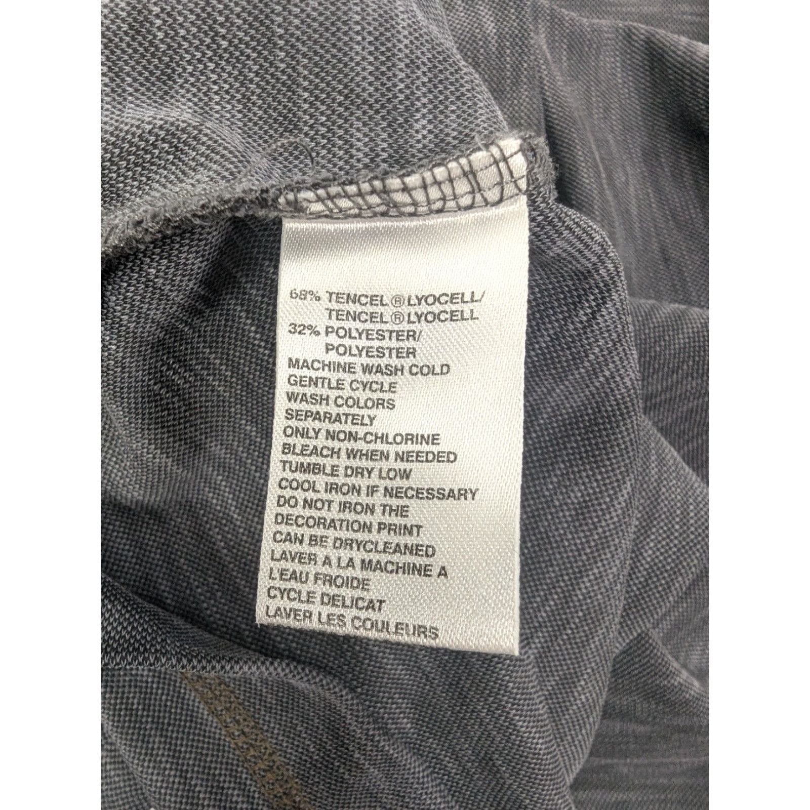 Tommy Bahama Tommy Bahama T-Shirt Mens Large Gray Lyocell Blend Knit Short Sleeve Breezeway Size US L / EU 52-54 / 3 - 7 Thumbnail