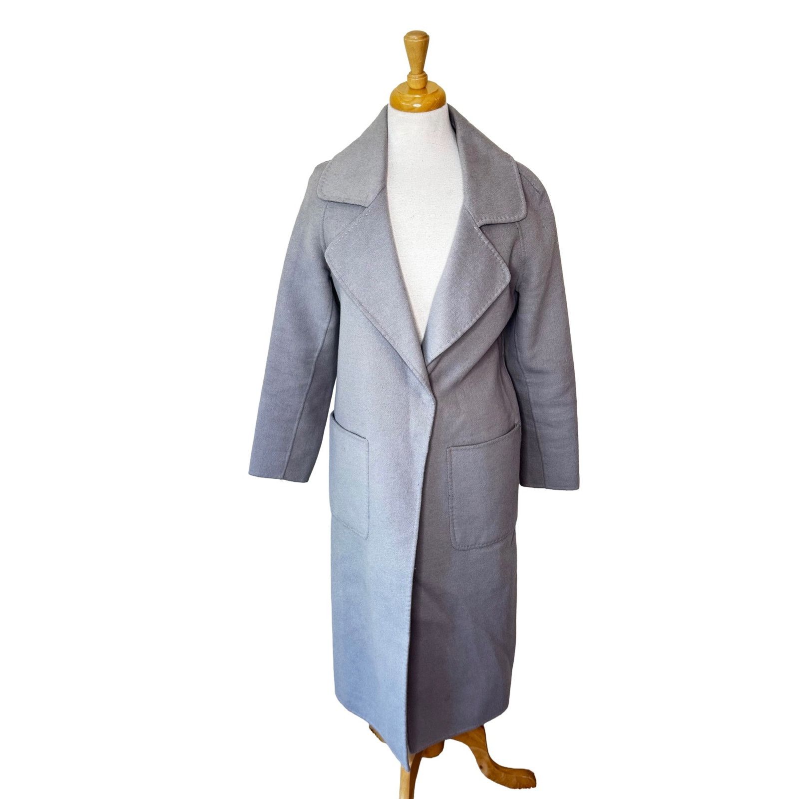 Other CLAIRVAL Paris Wool Blend Single Button Overcoat Gray Size S / US 4 / IT 40 - 1 Thumbnail