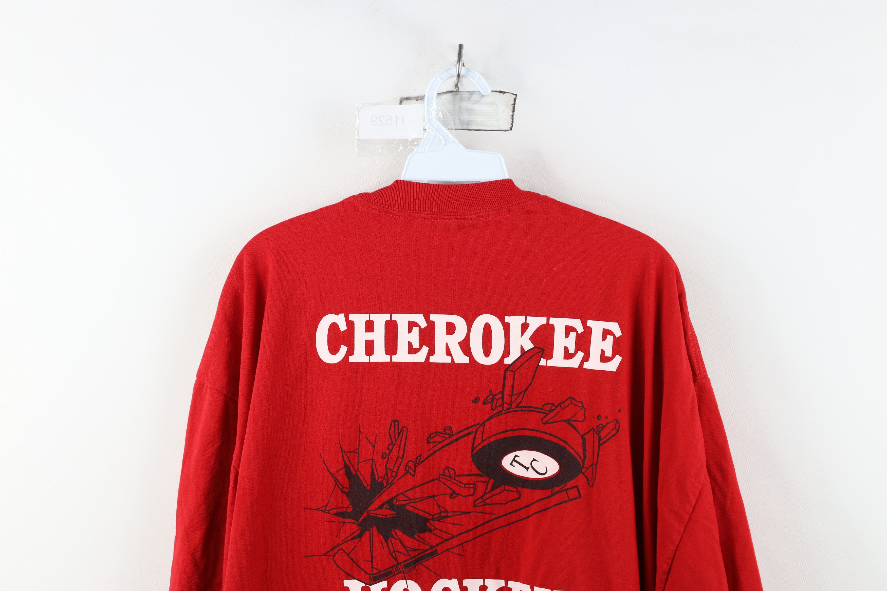 Vintage Vintage 90s Y2K Streetwear Spell Out Cherokee Hockey T-Shirt Size US XXL / EU 58 / 5 - 13 Thumbnail