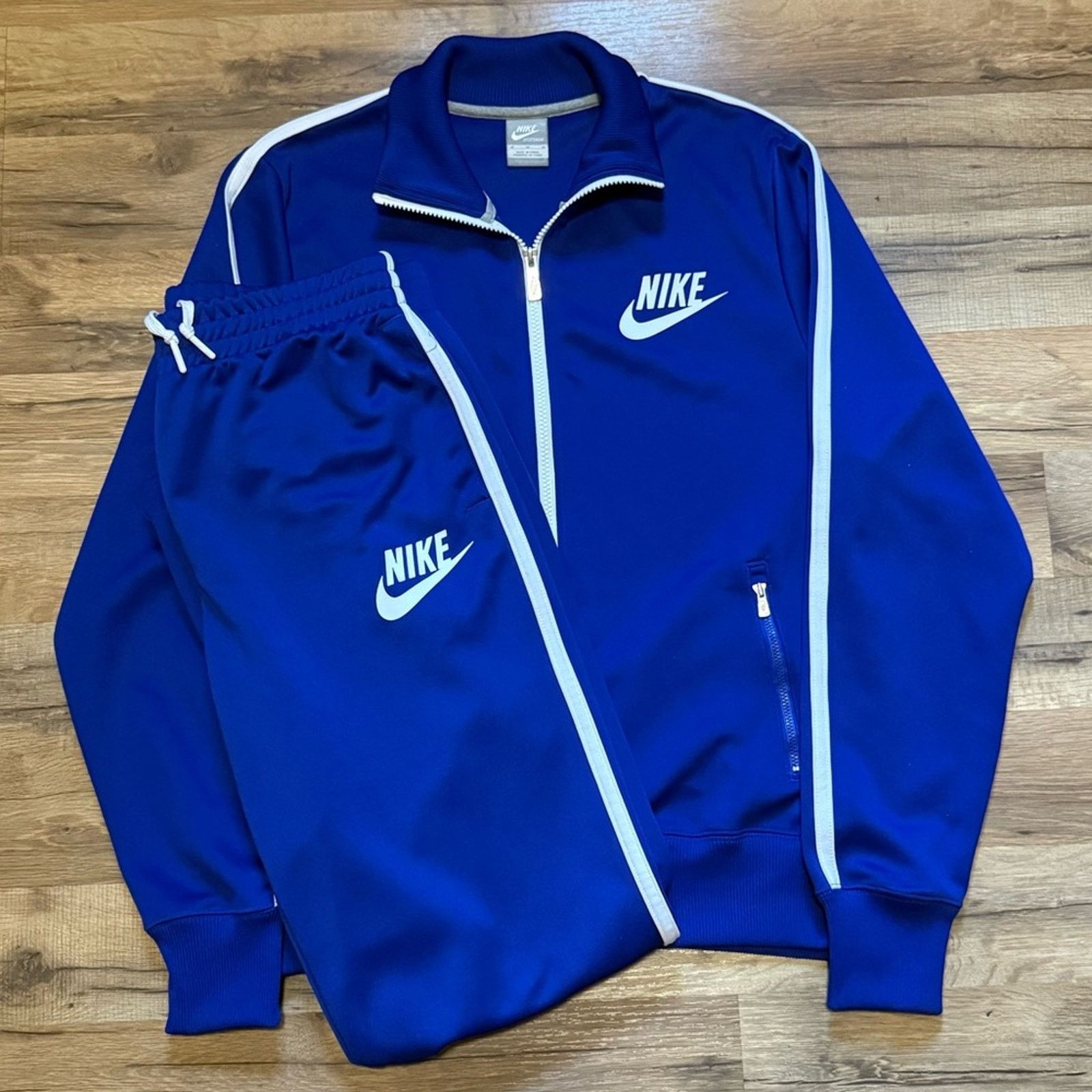 Nike Y2K Nike Zip Up Sweatpants Matching Set Sweatsuit Royal Blue Size US M / EU 48-50 / 2 - 5 Thumbnail