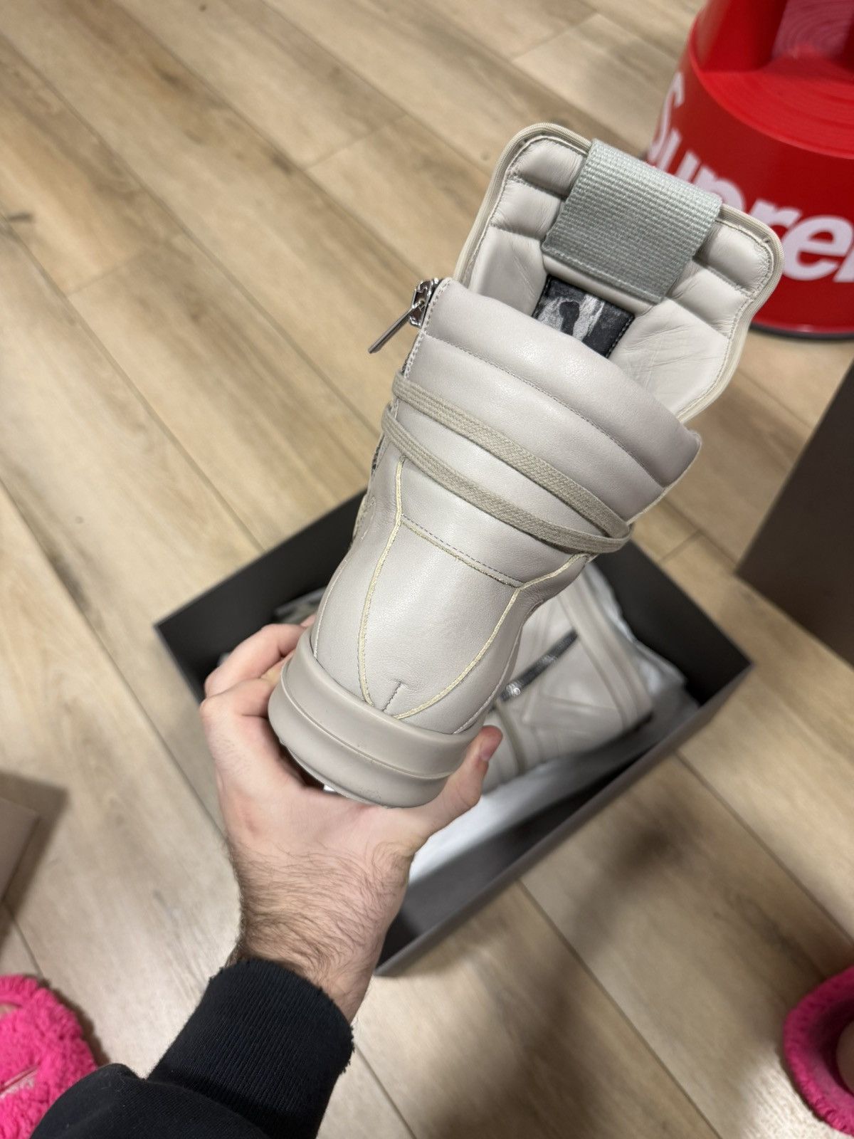 Rick Owens Rick owens cream geobasket Size US 8 / EU 41 - 4 Thumbnail
