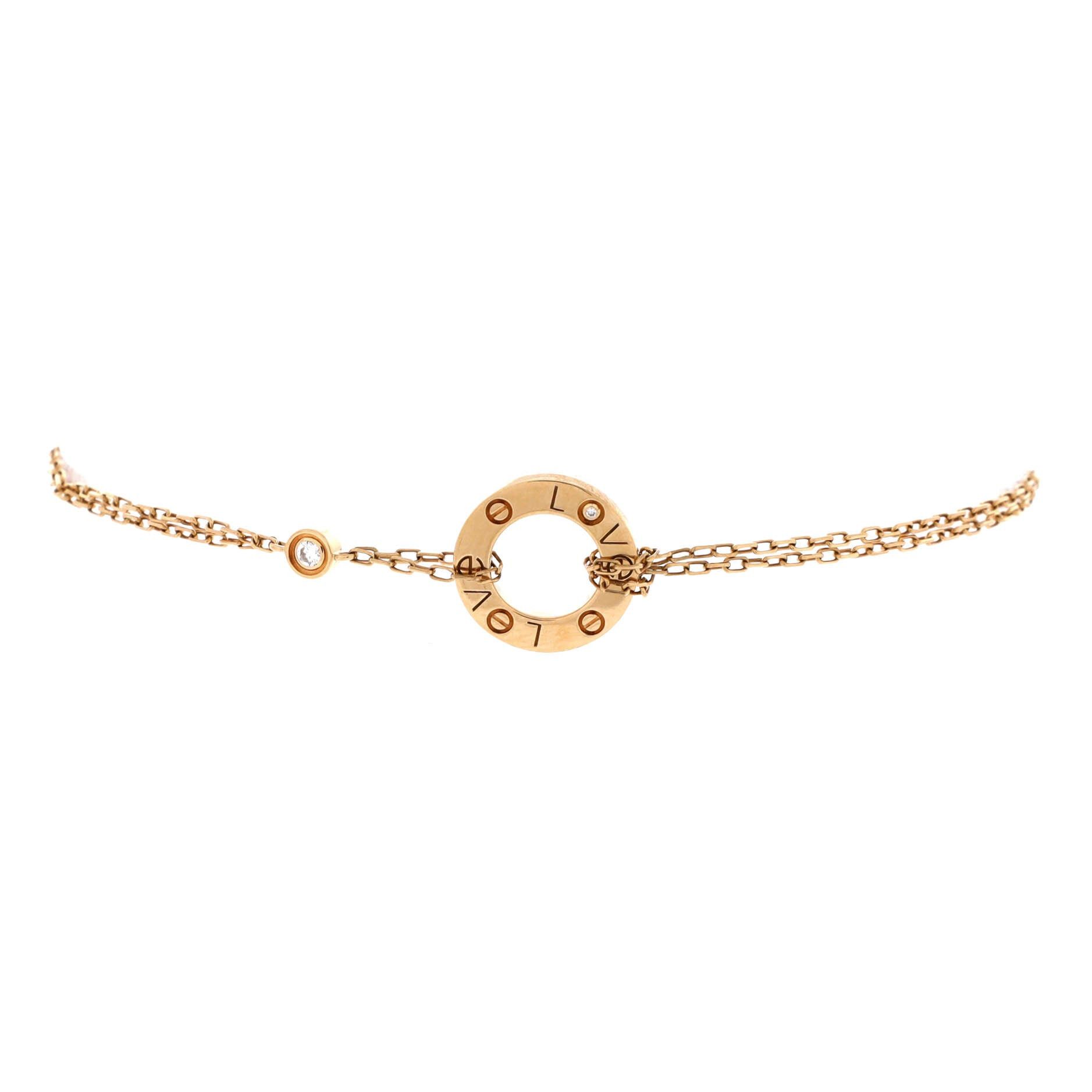 Cartier 2 Diamonds Love Bracelet Size ONE SIZE - 1 Thumbnail
