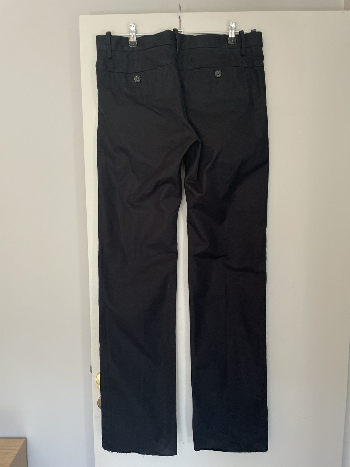 Alexander McQueen 2000s Low Waisted Black Cotton Pants Size US 34 / EU 50 - 5 Thumbnail