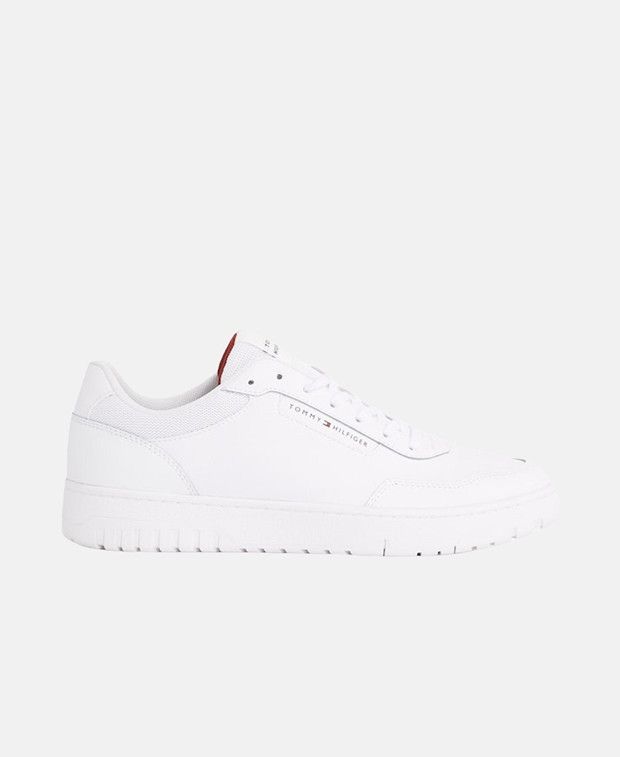 Tommy Hilfiger Th Basket Core LthPinperf Sneakers Size US 7 / EU 40 - 1 Thumbnail
