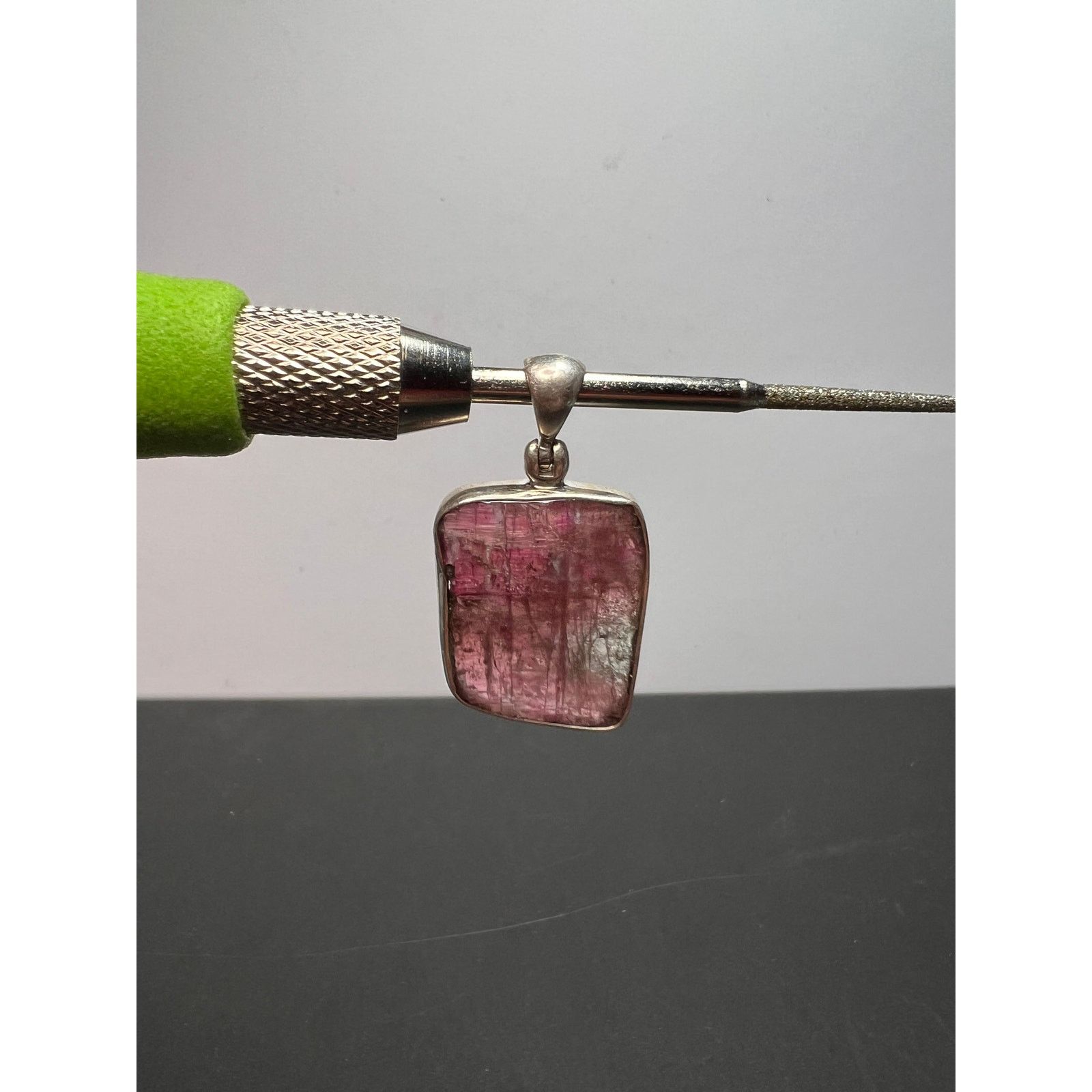 Other NEW Pink/ bi colored half rough tourmaline pendant in 925 Size ONE SIZE - 9 Thumbnail