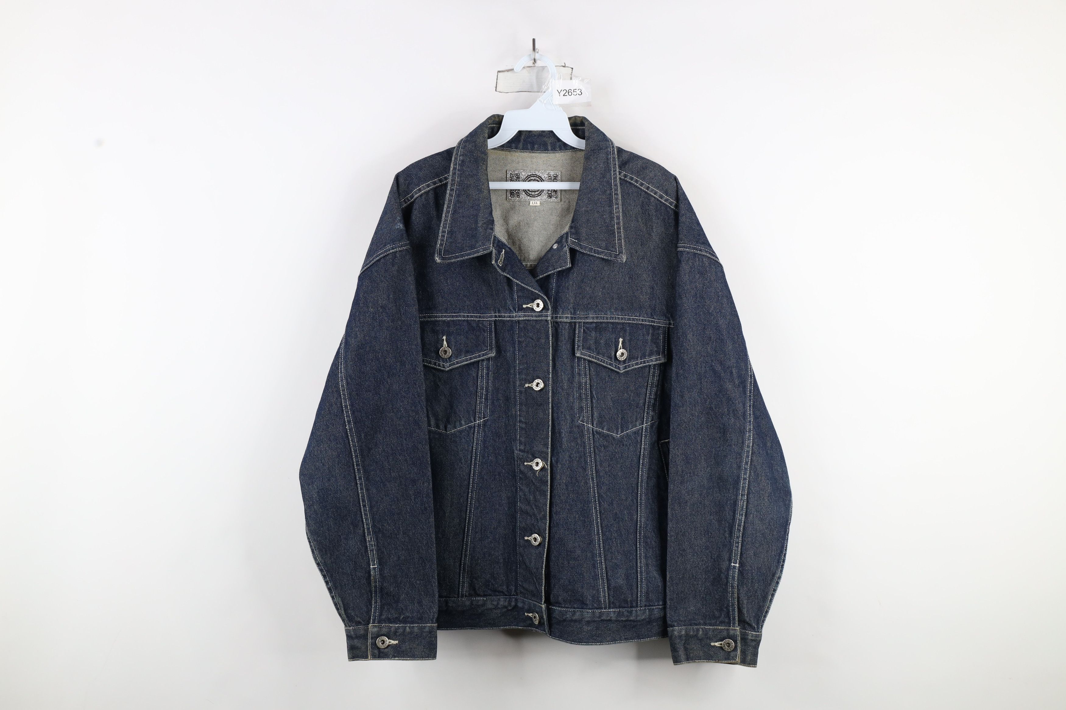 Vintage Vintage 90s Y2K Streetwear Baggy Denim Jean Trucker Jacket Size XL / US 12-14 / IT 48-50 - 1 Thumbnail