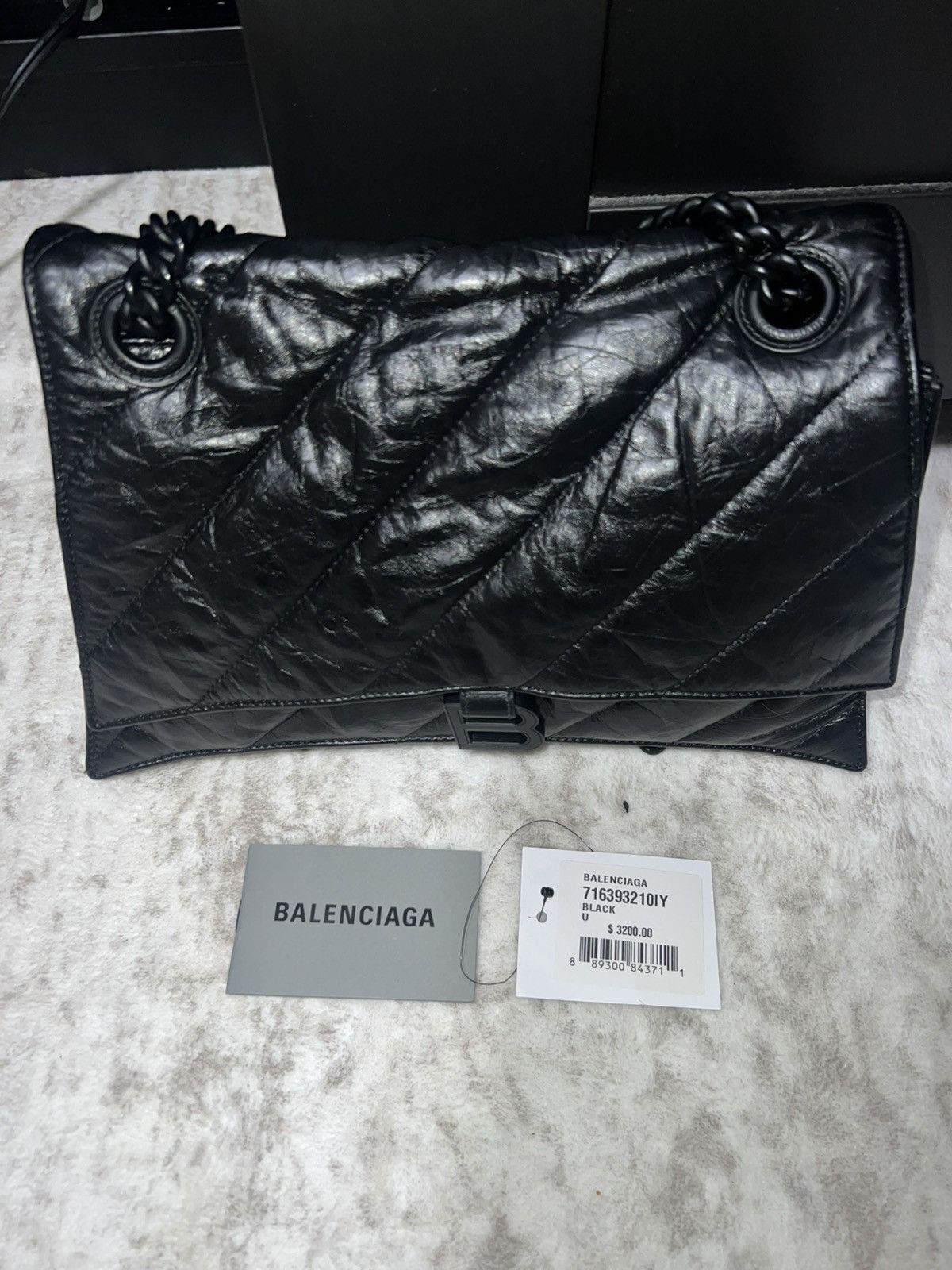 Balenciaga Balenciaga B Logo Quilted Small Shoulder Bag Size ONE SIZE - 3 Thumbnail