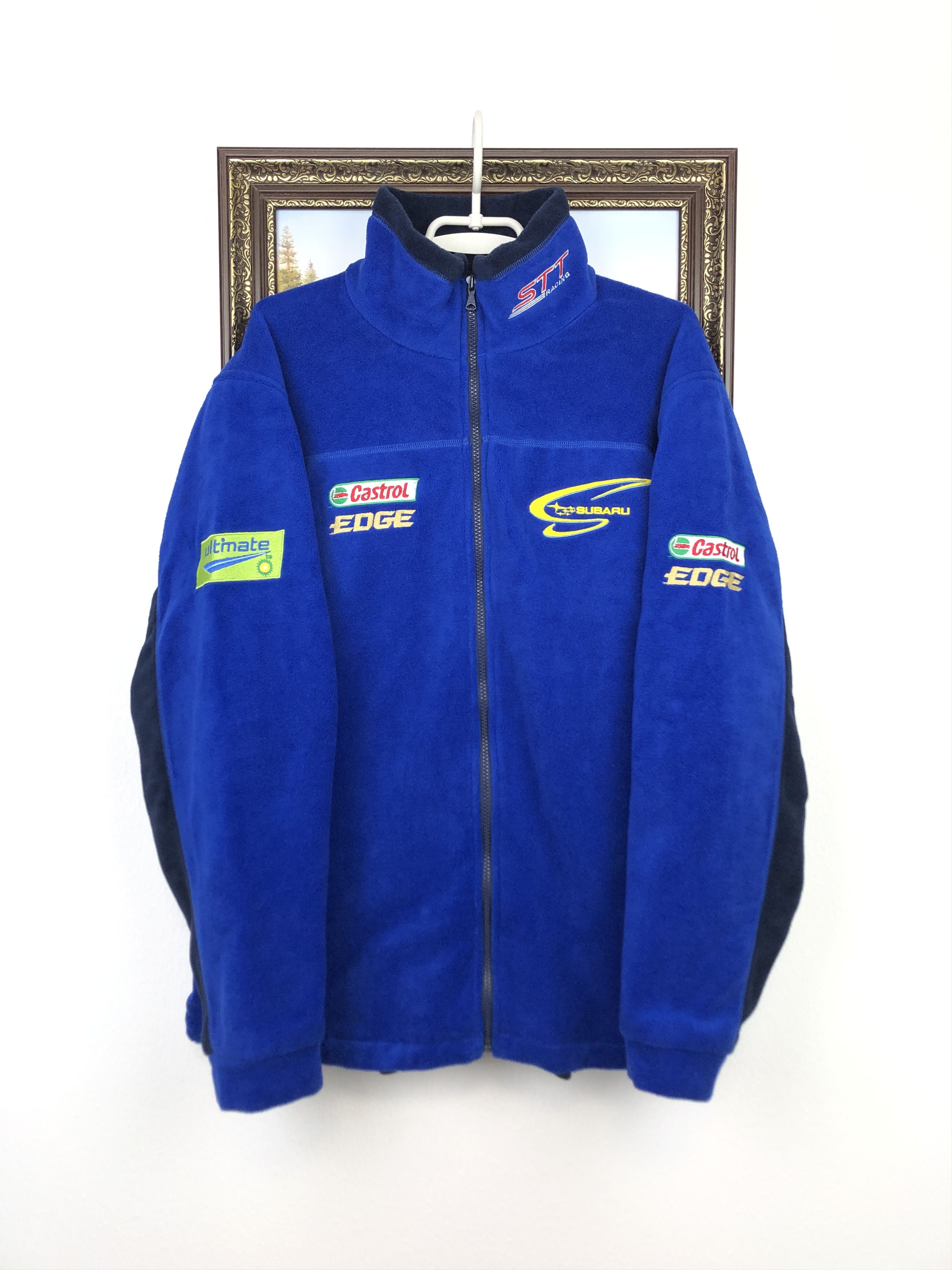 Vintage Vintage Subaru Team Racing Fleece Jacket Blue Mens Track Top Size US XL / EU 56 / 4 - 1 Thumbnail