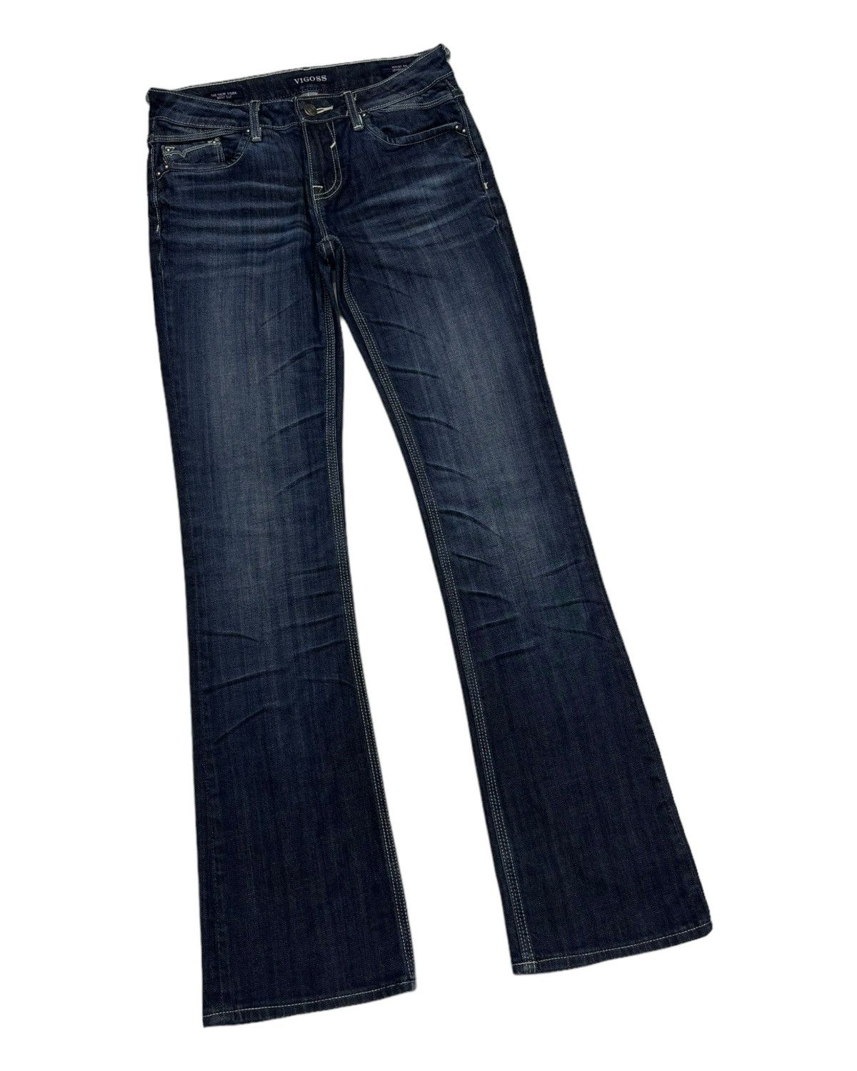 If Six Was Nine Flare Jeans Blue Denim Vigoss Brand Bootcut Flared Denim Size 28" / US 6 / IT 42 - 3 Thumbnail