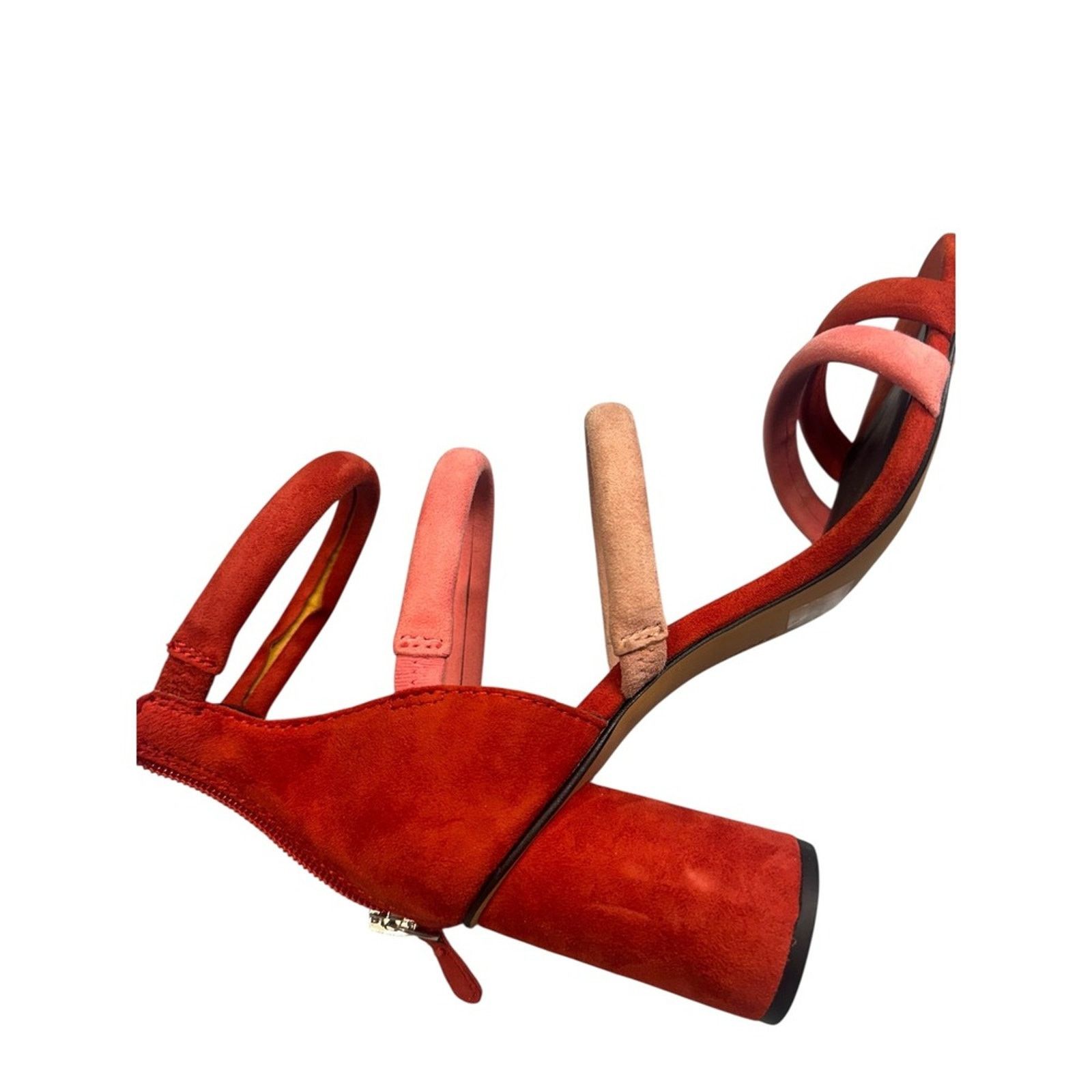 Rebecca Minkoff Rebecca Minkoff Suede Block Sandals - Red and Pink size 8 Size US 8 / IT 38 - 1 Thumbnail