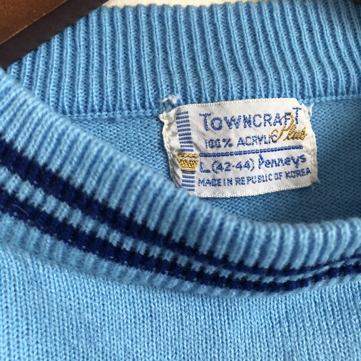 JCPenney × Towncraft × Vintage vintage Towncraft striped sweater shirt knit tee blue mock Size US M / EU 48-50 / 2 - 7 Thumbnail