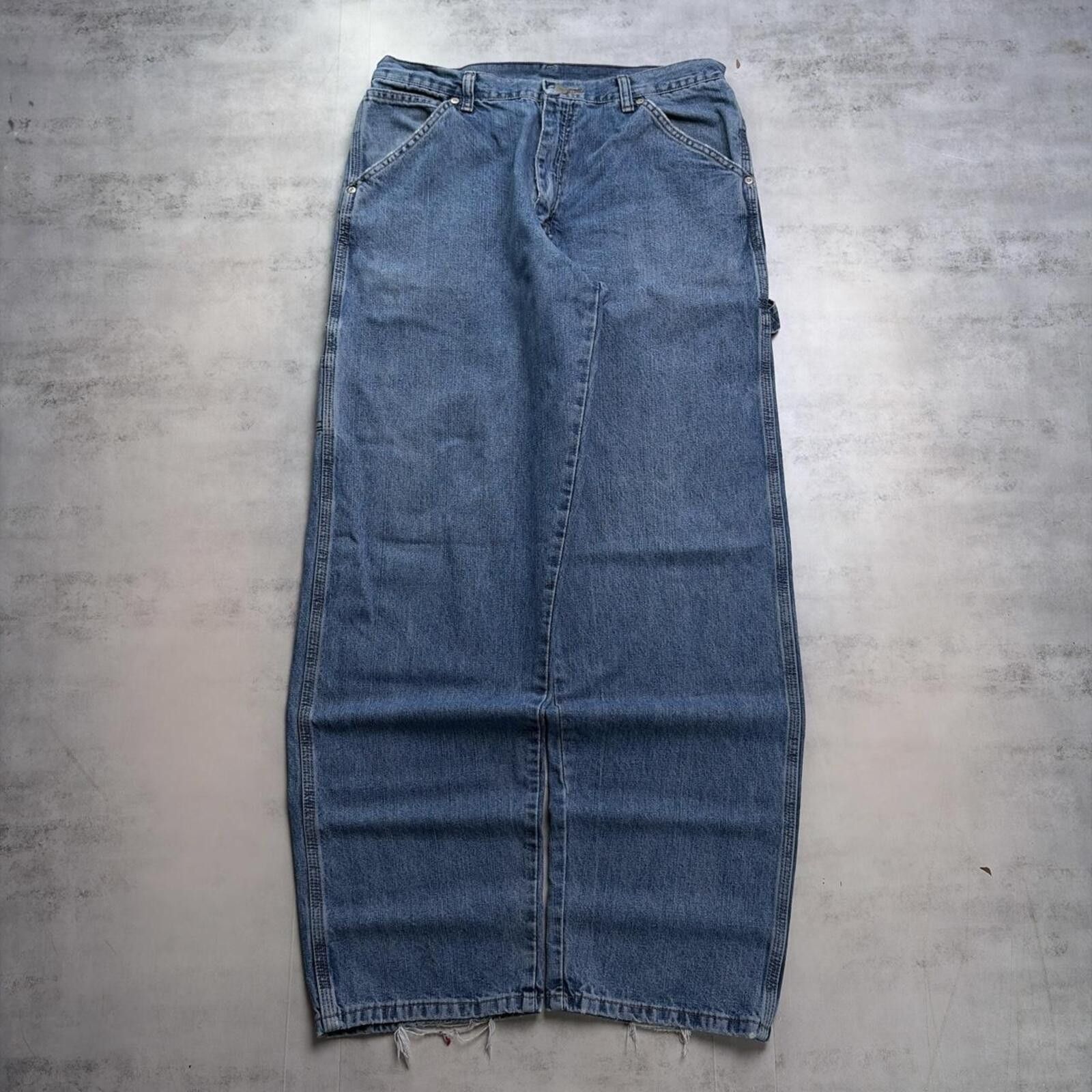 Wrangler Y2K Blue Wrangler Grunge Baggy Carpenter Skater Denim Jeans Size US 32 / EU 48 - 2 Thumbnail