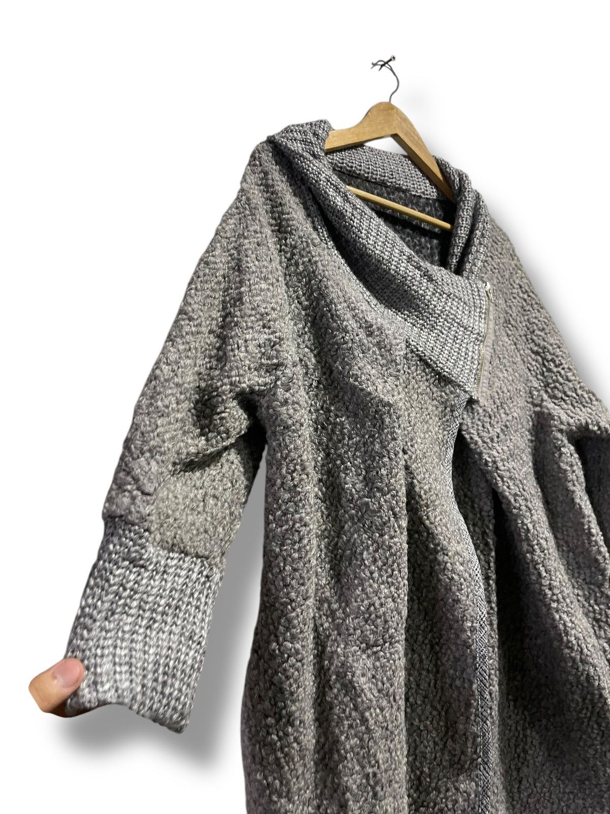 Japanese Brand × Vintage Japanese Brand Knit-Wool Long Coat (74) Size US M / EU 48-50 / 2 - 6 Thumbnail