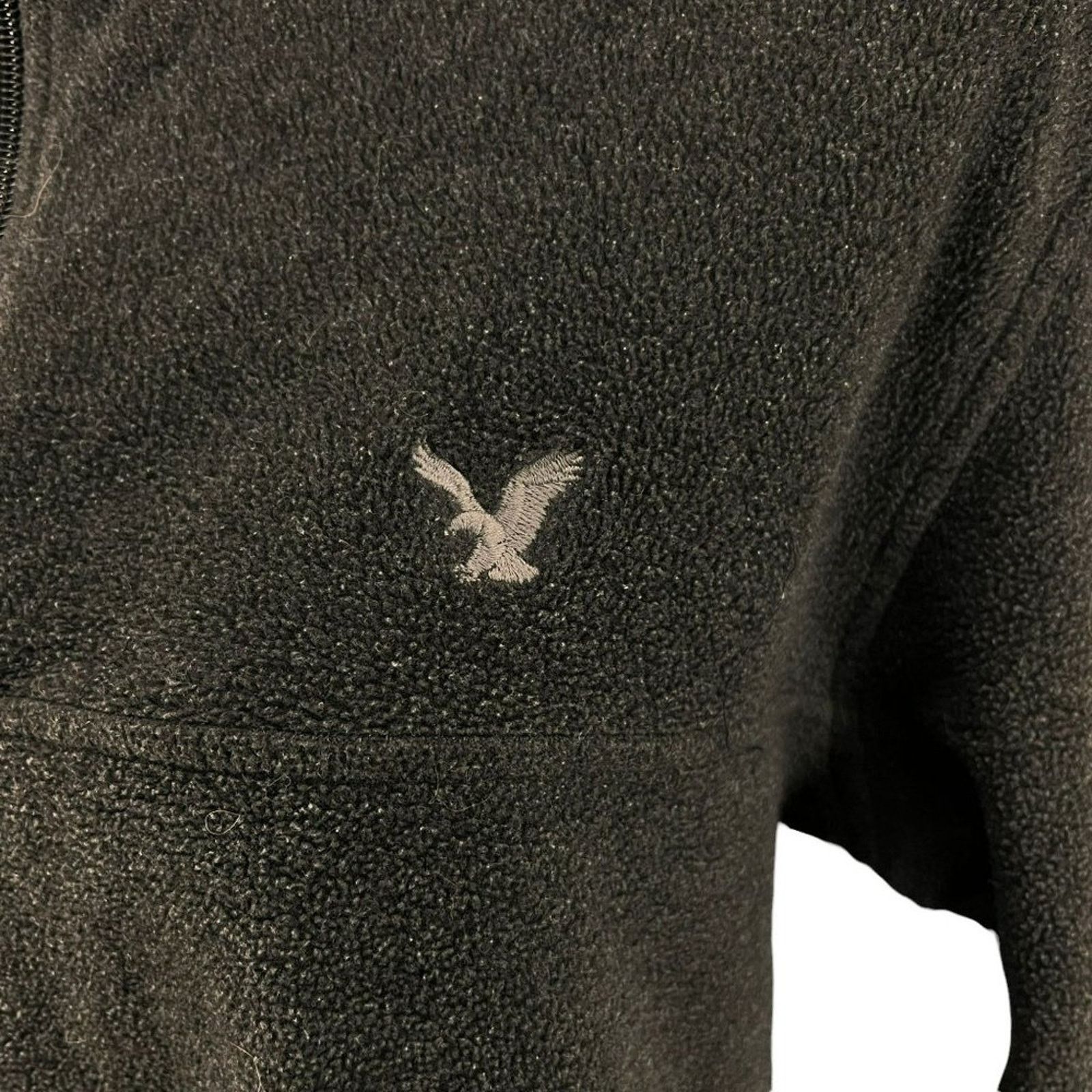 American Eagle Outfitters American Eagle Fleece Pullover 1/4 Zip Charcoal Grey XL Size US XL / EU 56 / 4 - 3 Thumbnail