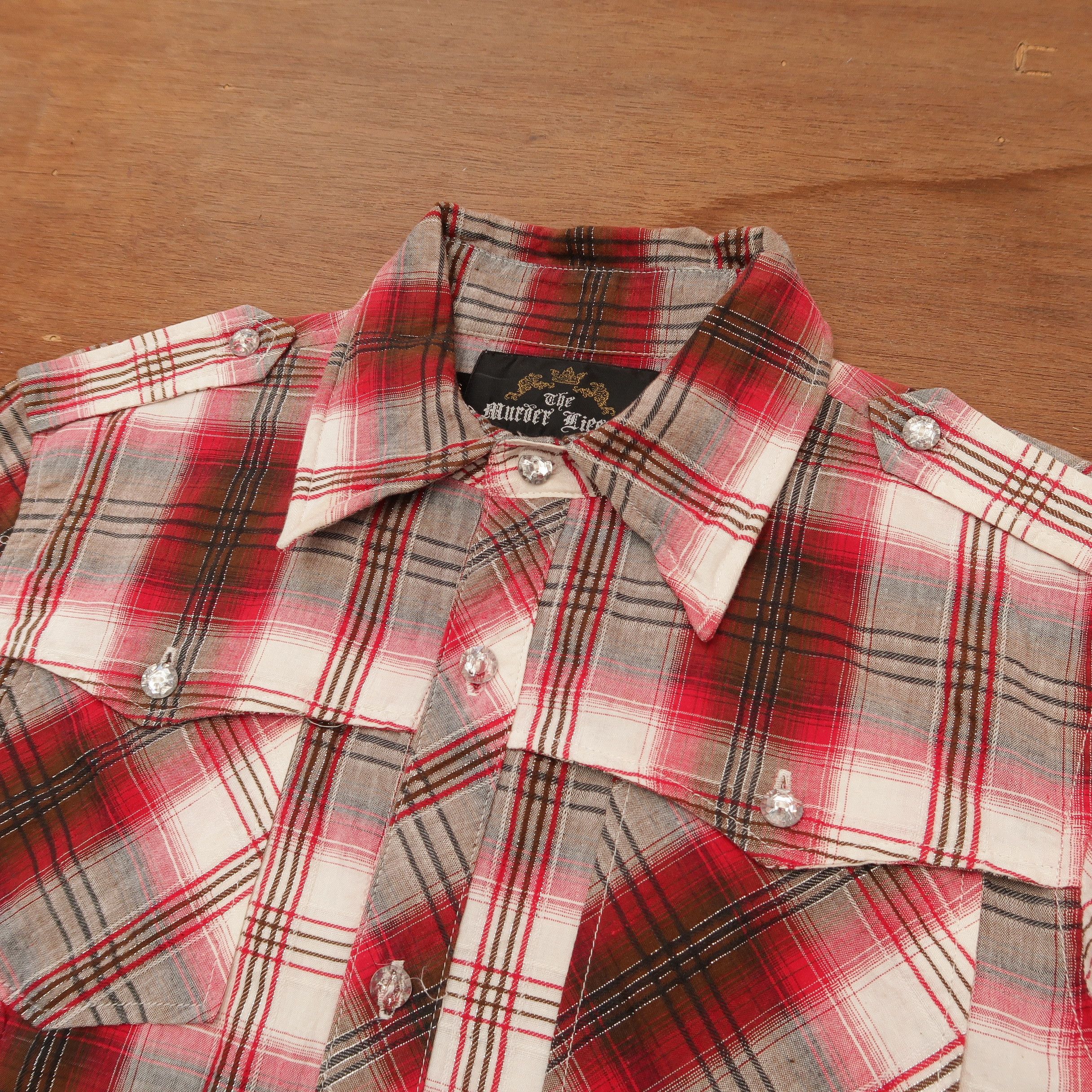 Japanese Brand 14th Addiction Murder License Embroidered Western Shirt Size US S / EU 44-46 / 1 - 5 Thumbnail