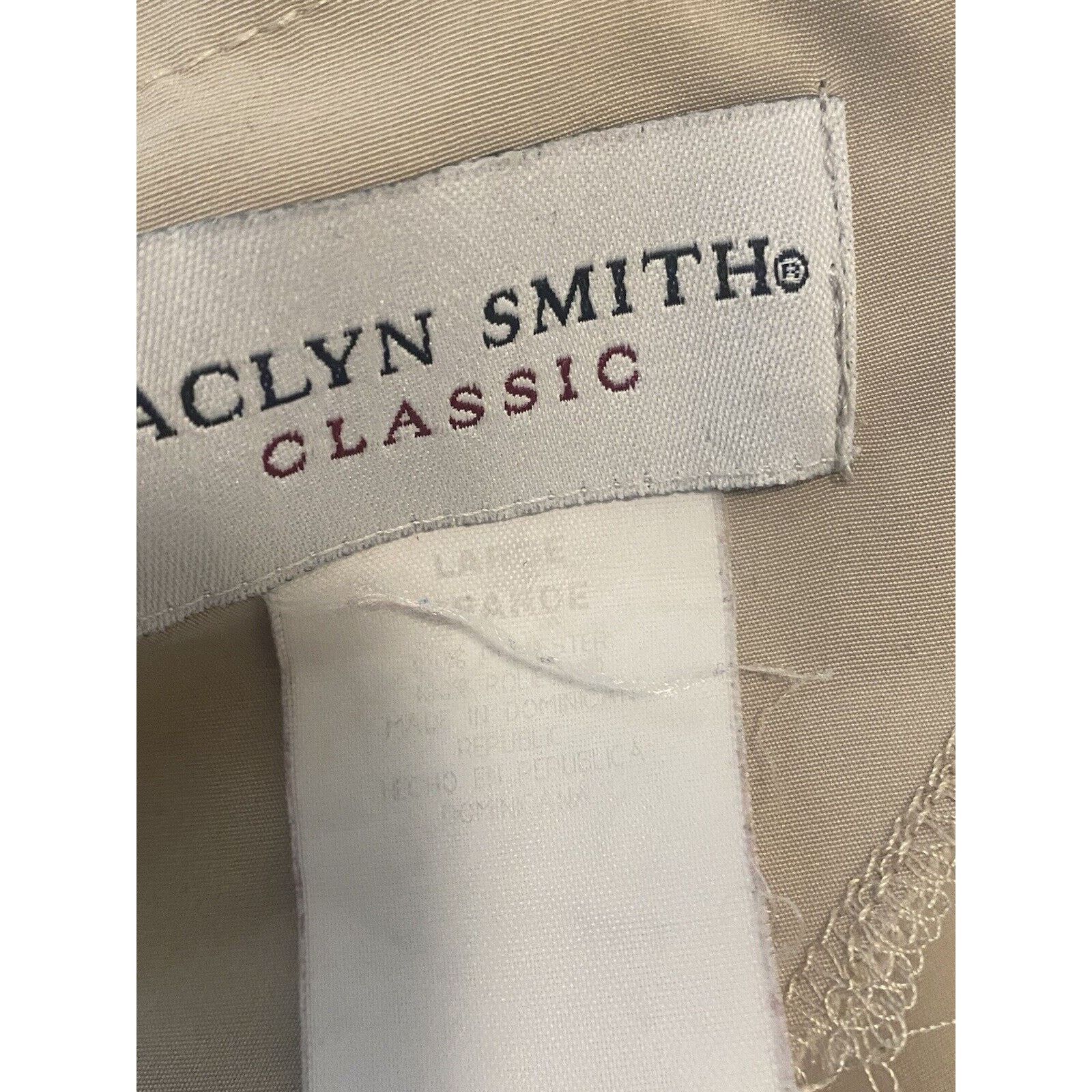 & Other Stories Vintage Jaclyn Smith Silk Blouse - Nude, Sz L, Short Sleeve Size L / US 10 / IT 46 - 12 Thumbnail