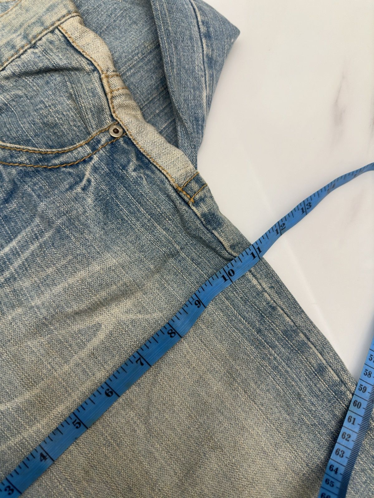 Blue Blue Japan × If Six Was Nine Blue Moon Blue Denim Jeans With Embroidered Pocket Size US 33 - 13 Thumbnail