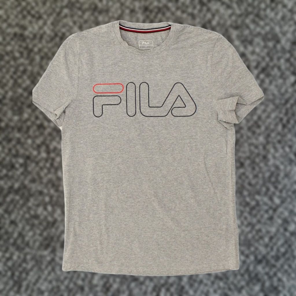 Fila FILA Mens Graphic T-Shirt Top Small Grey Cotton Size US S / EU 44-46 / 1 - 1 Thumbnail