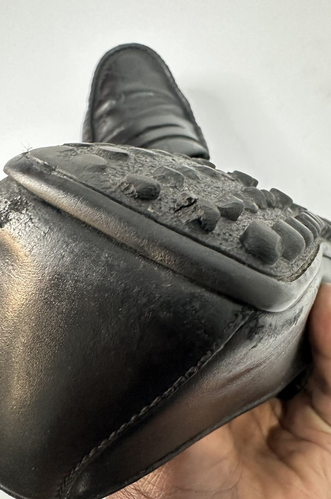 Gucci Gucci Monogram Black Leather Penny Loafers . Size US 8 / EU 41 - 12 Thumbnail