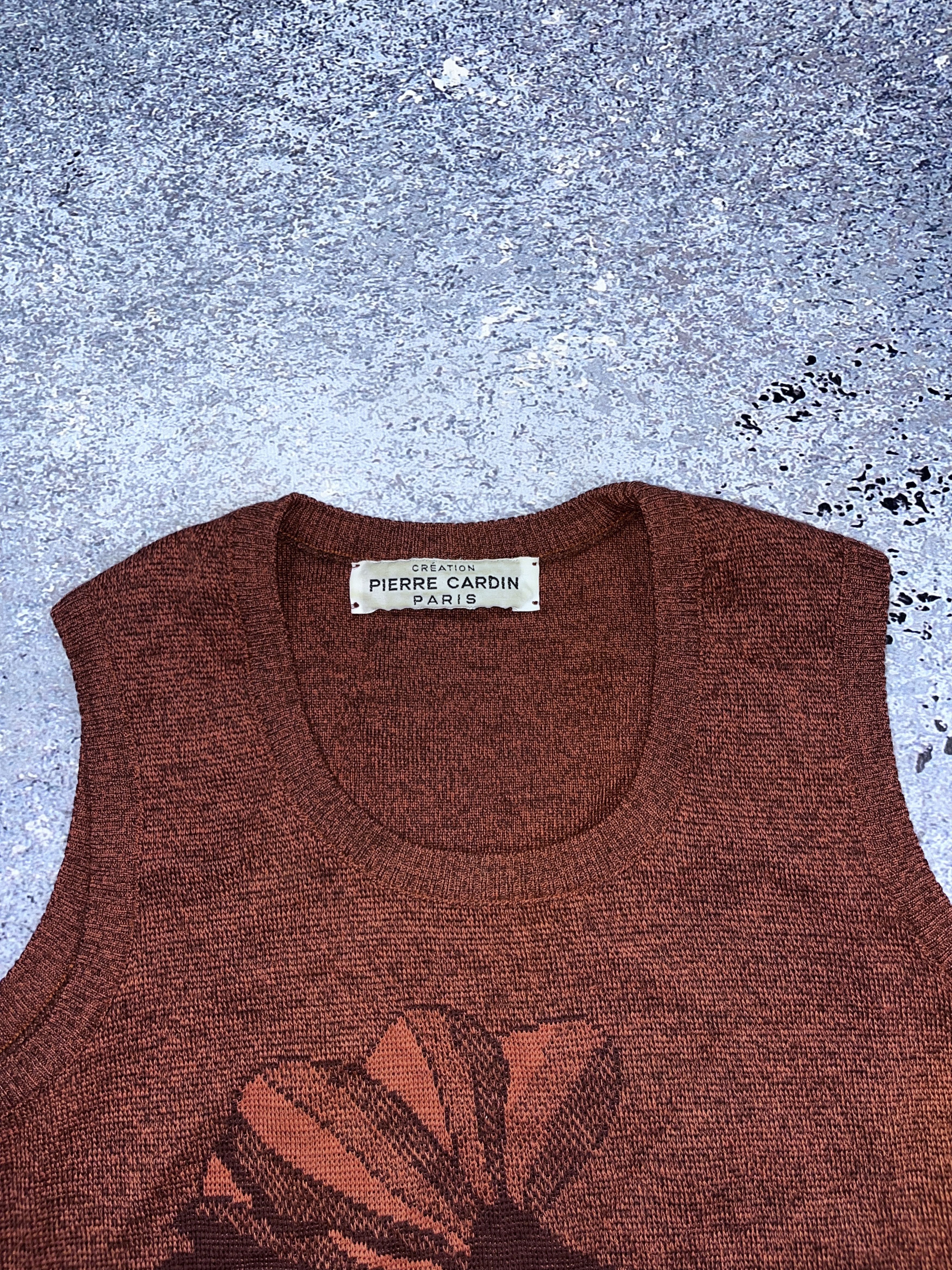 Pierre Cardin Vintage 80s 90s Pierre Cardin sweater vest sleeveless top Size M / US 6-8 / IT 42-44 - 3 Thumbnail