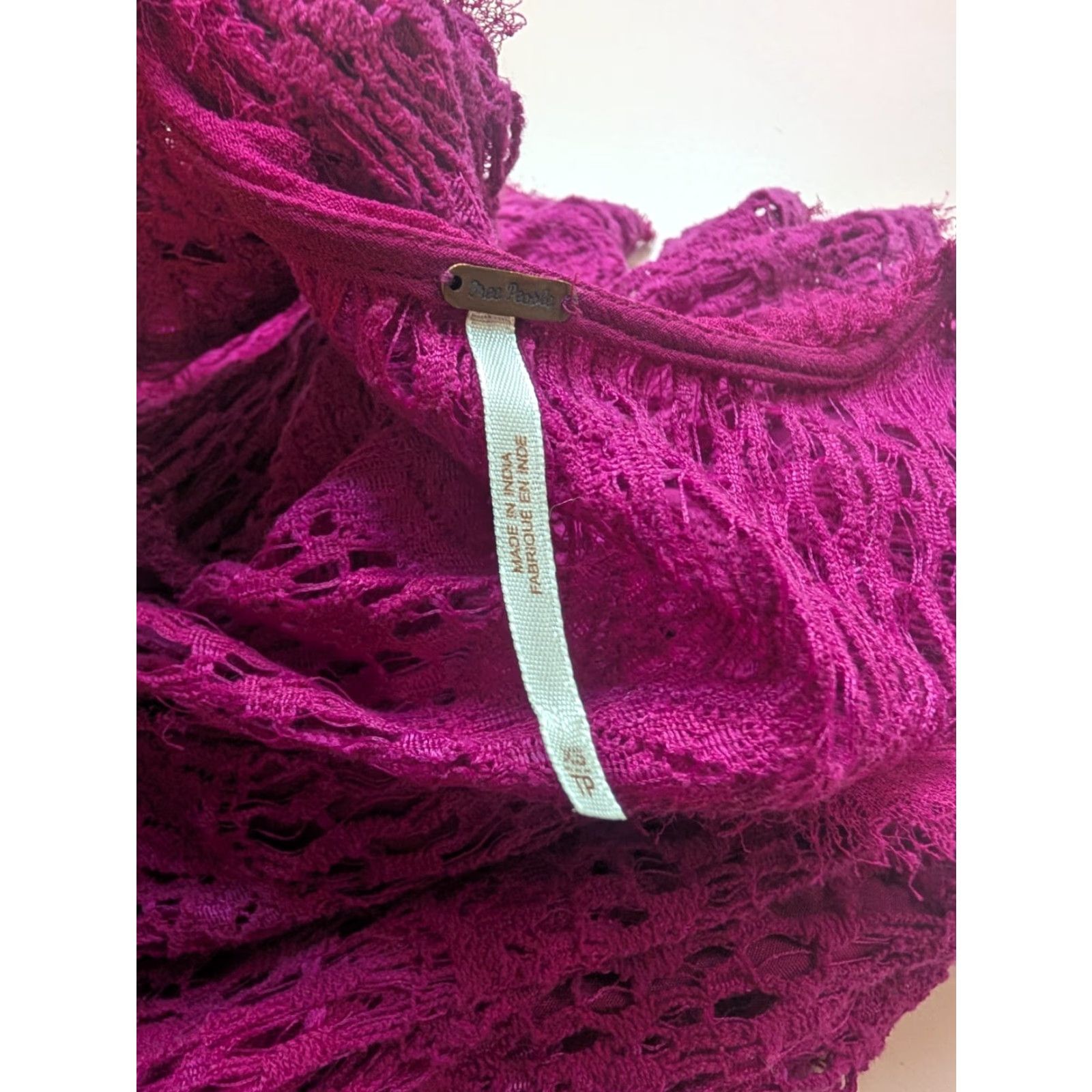 Free People Free People So Sweetly Bloom Mini Dress Crochet Cotton Lace Fuschia XS Vest? Size XS / US 0-2 / IT 36-38 - 6 Thumbnail