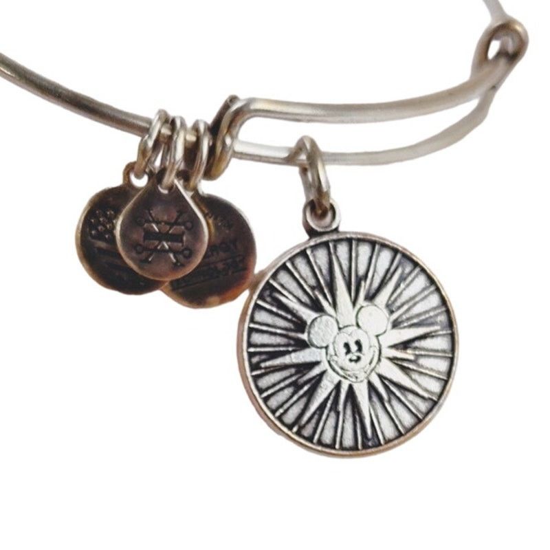 Disney Disney Mickey's Fun Wheel Bangle Alex and Ani - Silver Toned Size ONE SIZE - 1 Thumbnail