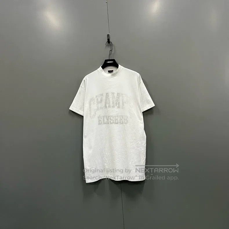 Balenciaga Balenciaga Distressed Letter Printed Short Sleeve Size US S / EU 44-46 / 1 - 1 Thumbnail