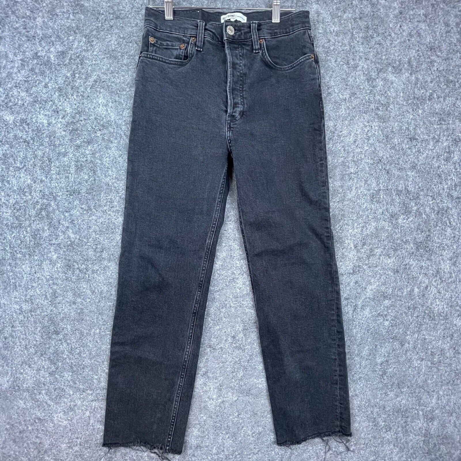 RE/DONE Re/Done Jeans Womens 28 Faded Black Straight Raw Hem Size 28" / US 6 / IT 42 - 1 Thumbnail