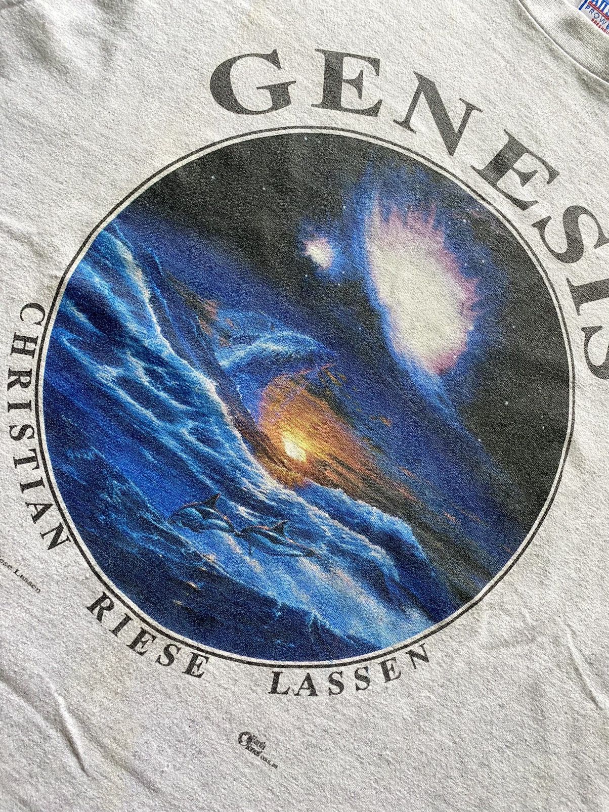 Band Tees × Vintage Rare Vintage Genesis By Christian Riese Lassen tshirt Size US L / EU 52-54 / 3 - 4 Thumbnail
