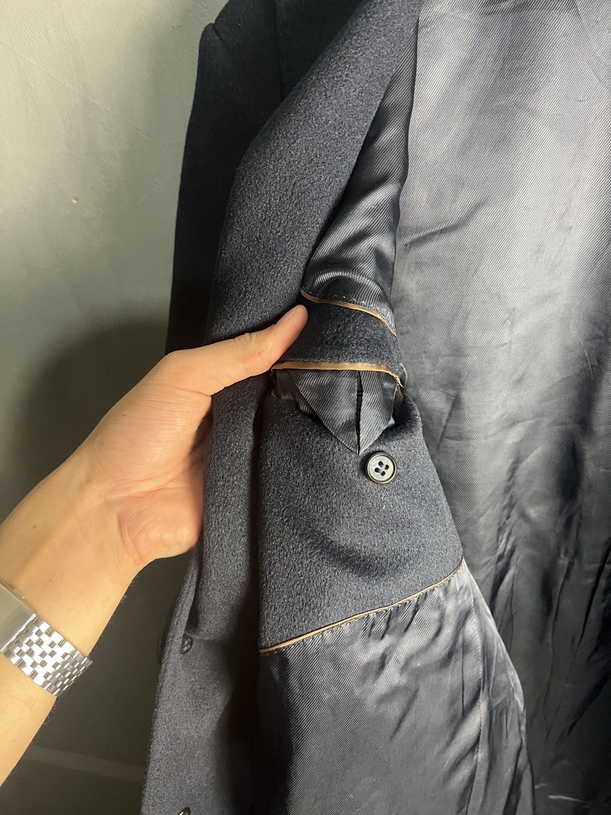 Balmain Balmain Wool Coat Luxury Vintage Jacket Dark Blue Size M Size US M / EU 48-50 / 2 - 11 Thumbnail