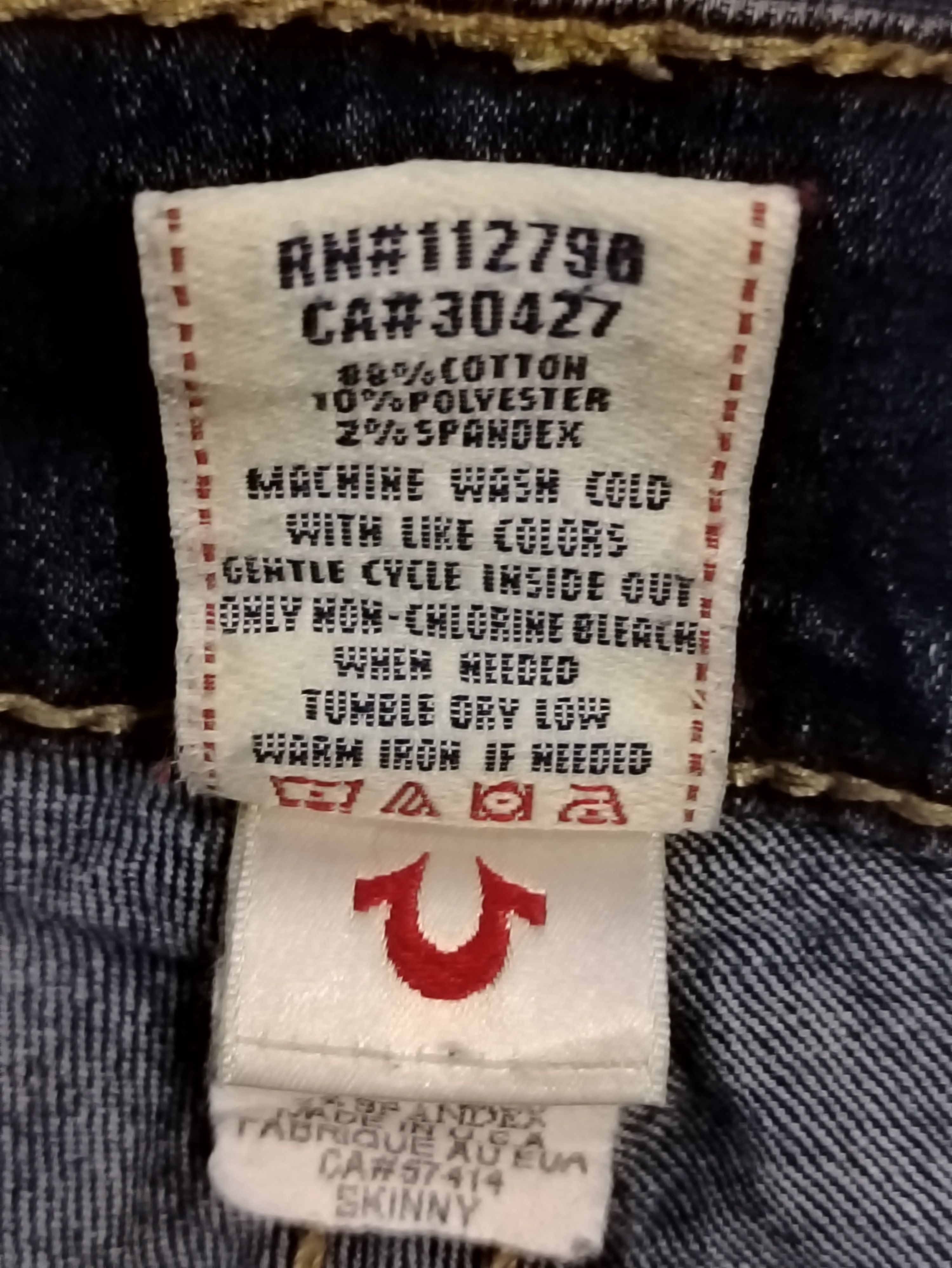 True Religion True religion section Skinny jeans Size 33" - 4 Thumbnail