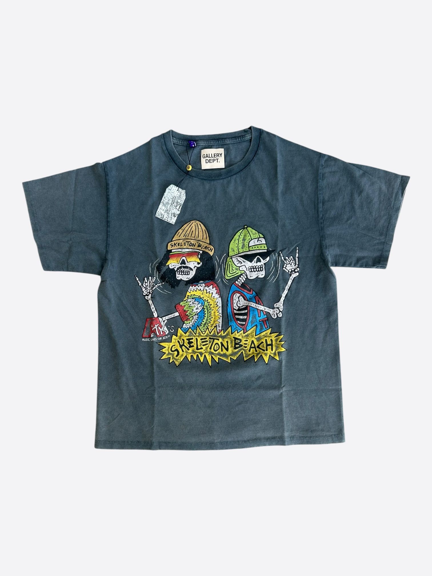 Gallery Dept. Vintage Black ATK Skeleton Beach Glitter Logo T-Shirt Size US XS / EU 42 / 0 - 1 Thumbnail