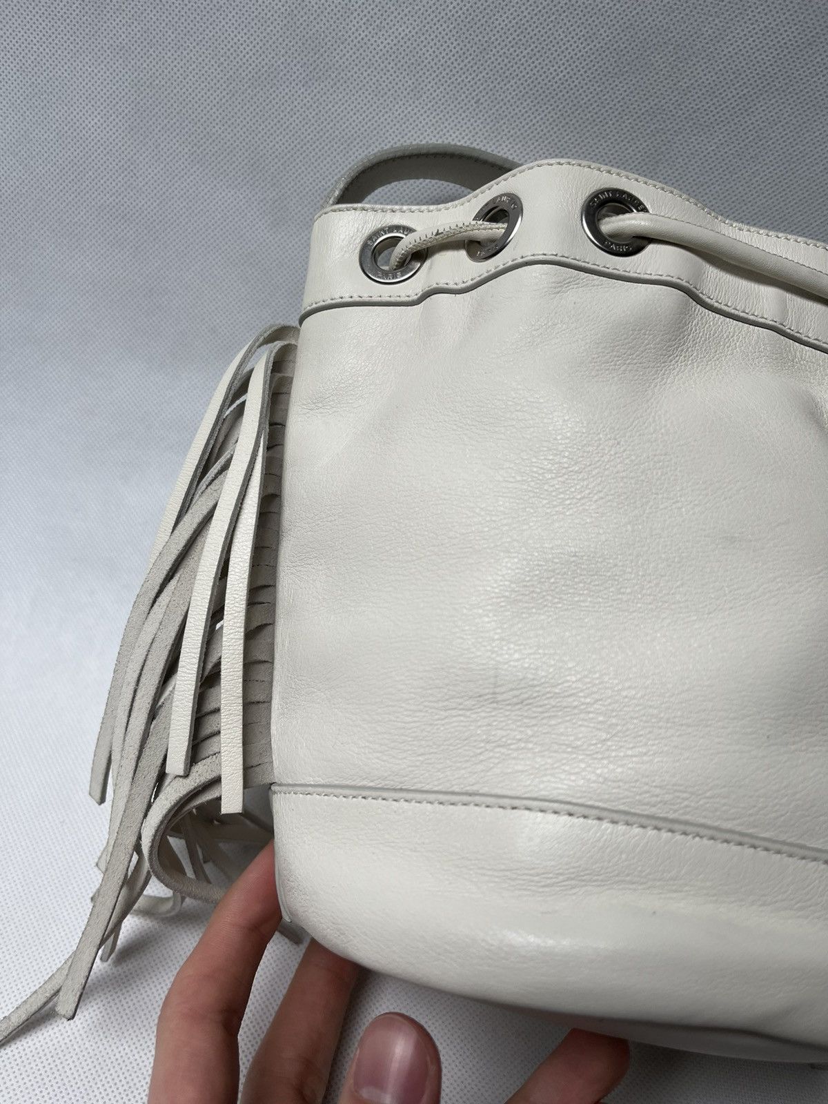 Saint Laurent Paris Saint Laurent Paris mini rider white zipper shoulder bag Size ONE SIZE - 14 Thumbnail